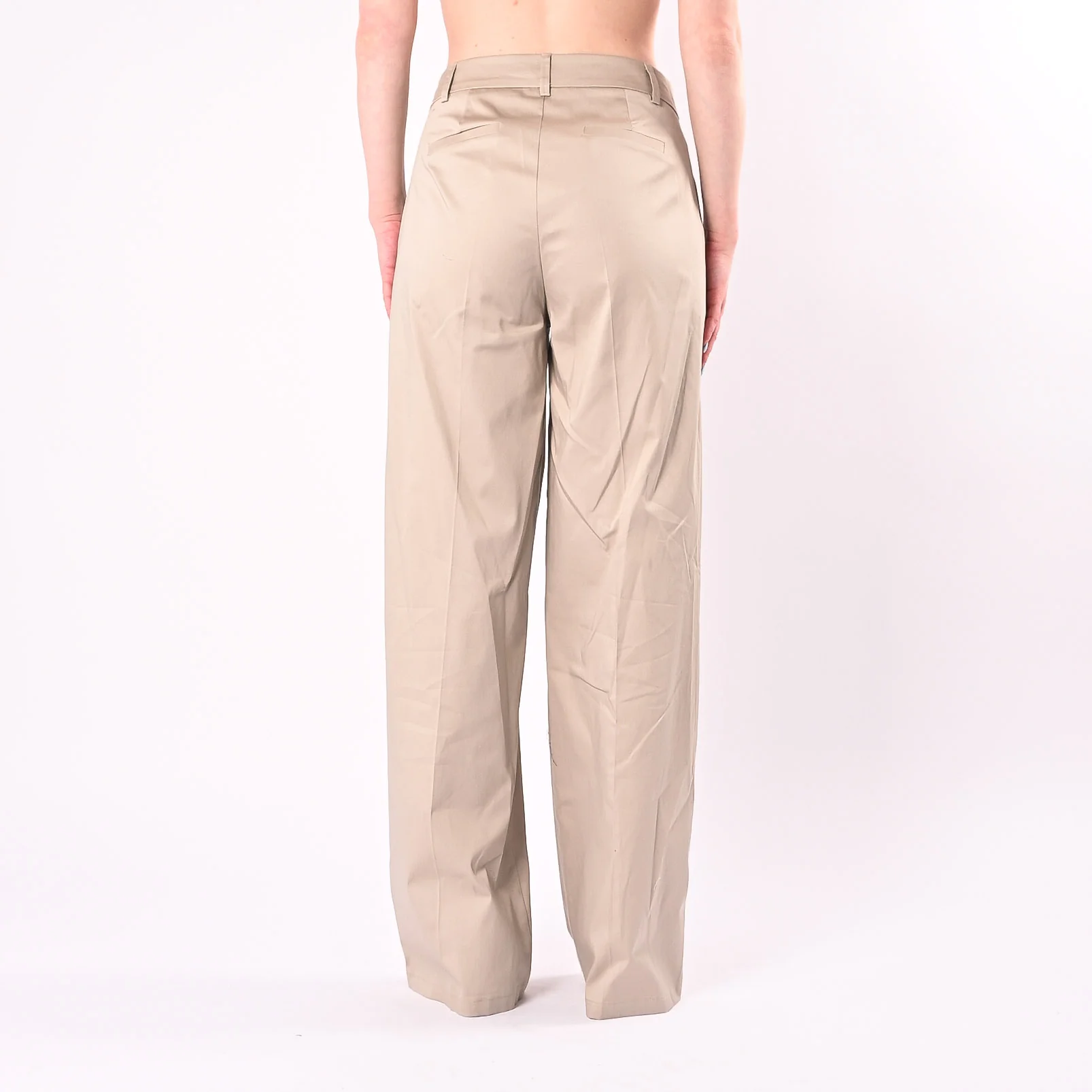 PHILIA LOFT - PANTALONE PALAZZO IN RASATELLO ART.M02M1213/S - SABBIA - Image 4