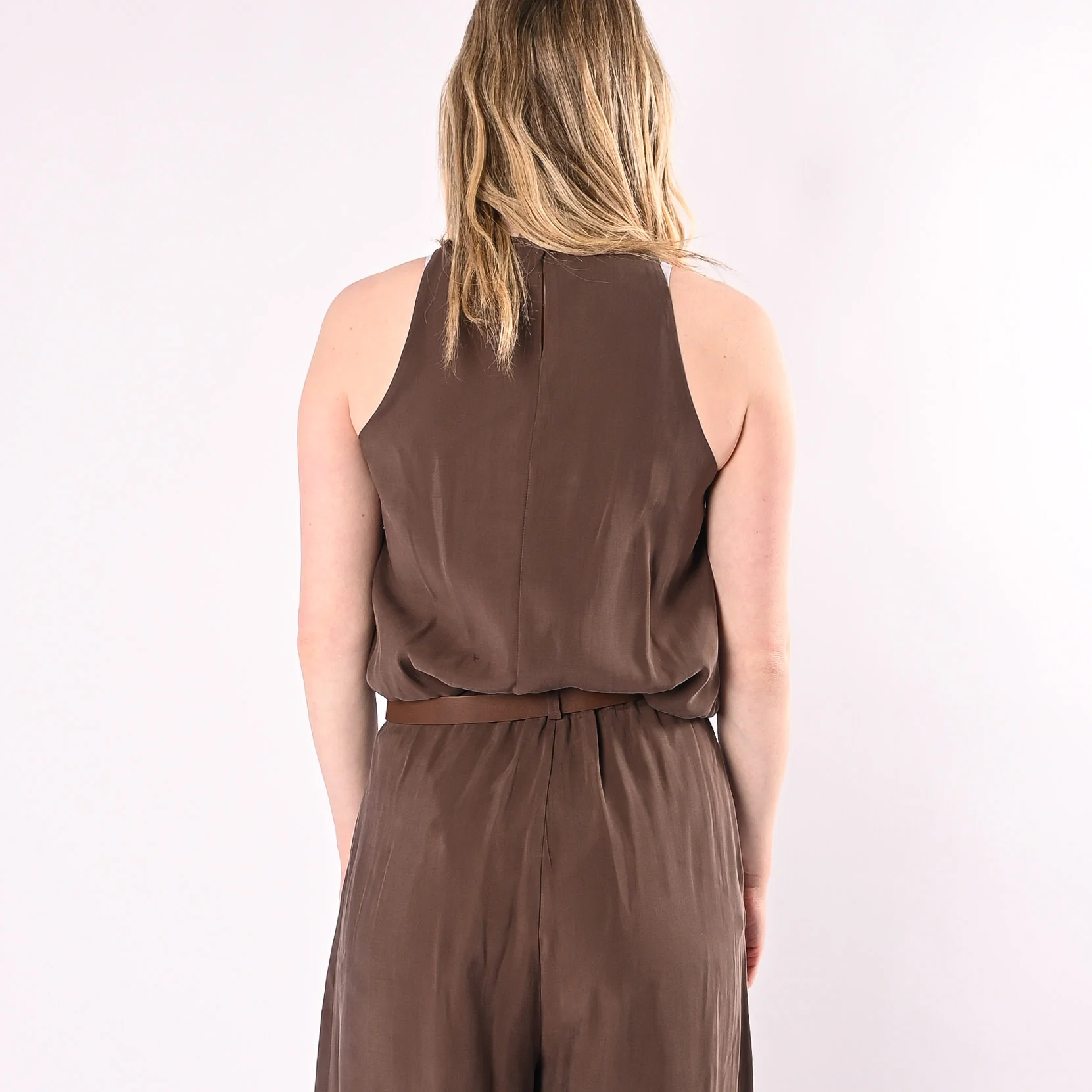 PHILIA LOFT - TOP RIMBORSATO IN MODAL ART.A02N1114/M - MORO - Image 5