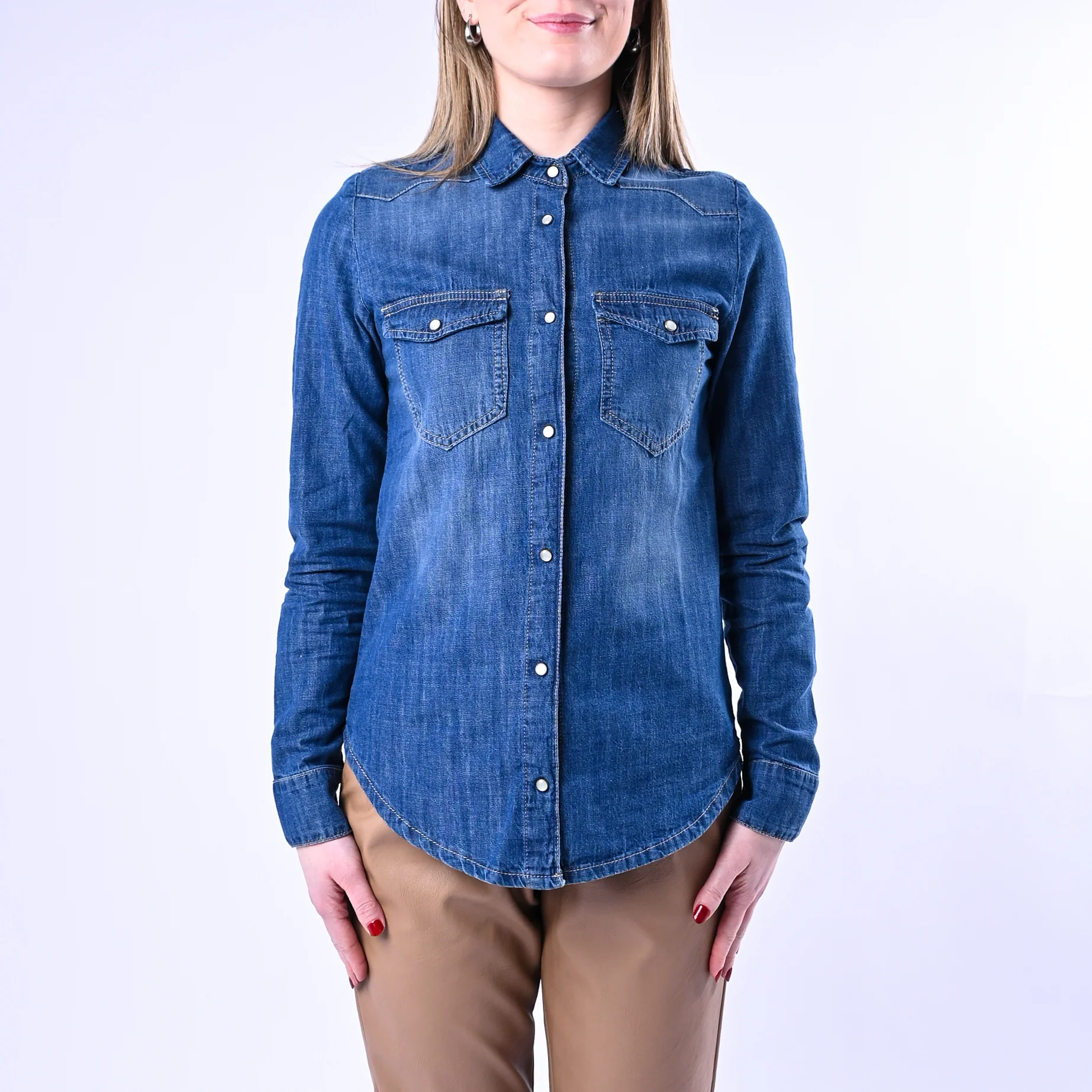 RECUPERO - CAMICIA DENIM WESTERN ART.MORA - LAVAGGIO MEDIO - Image 2