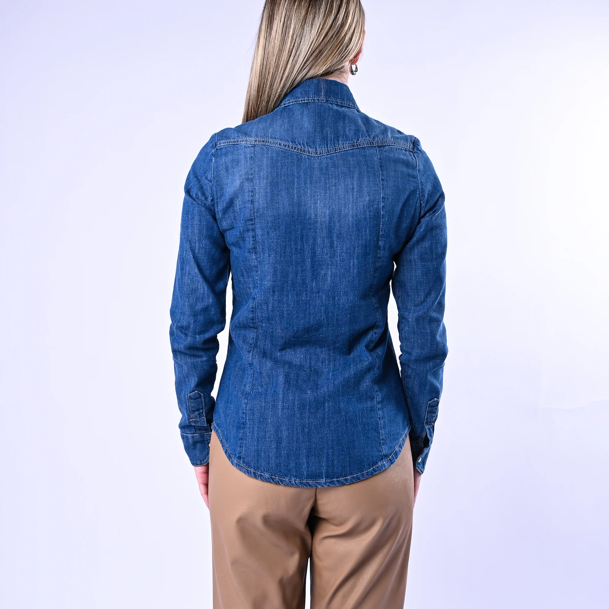 RECUPERO - CAMICIA DENIM WESTERN ART.MORA - LAVAGGIO MEDIO - Image 4