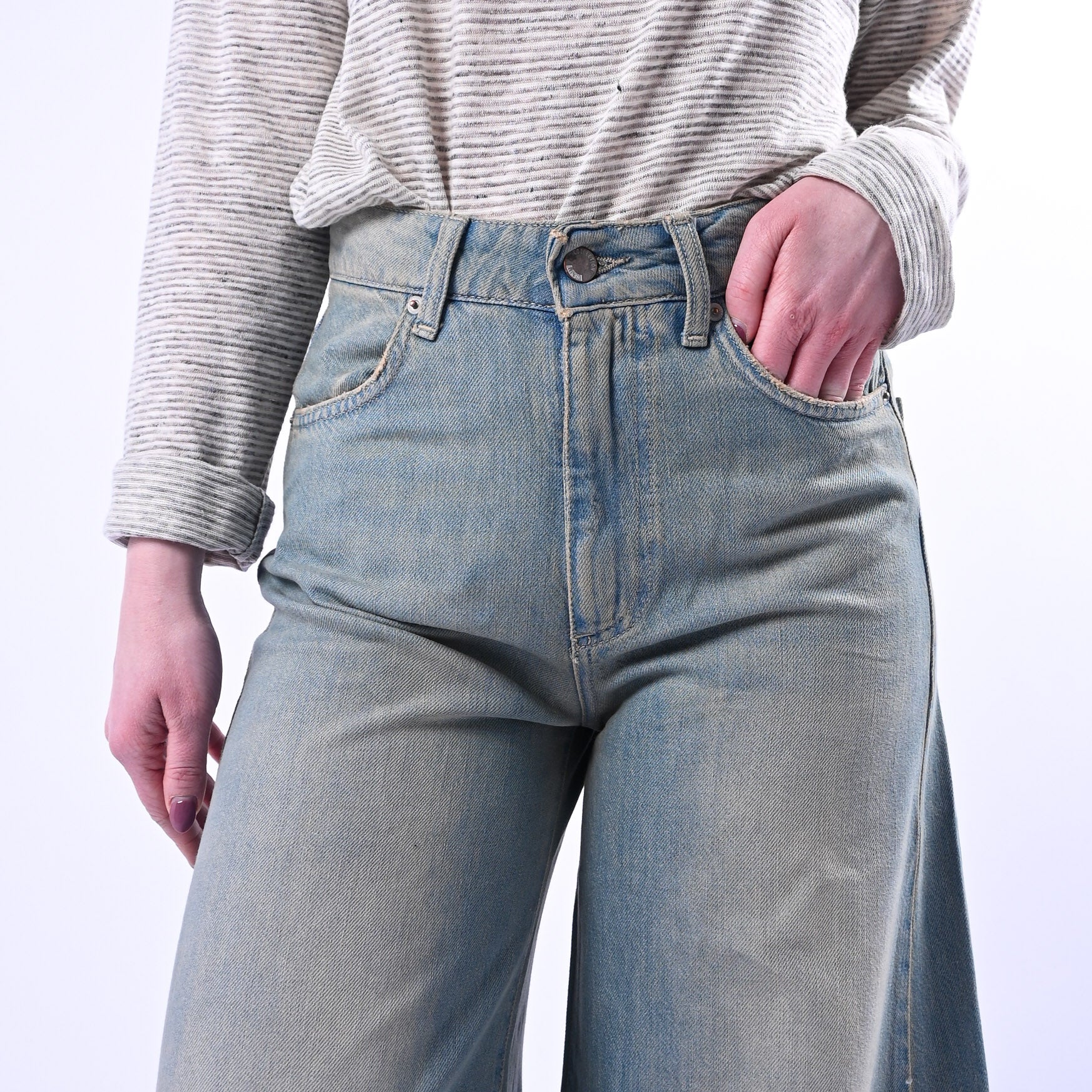 RECUPERO - JEANS WIDE LEG IN TENCEL ART.CORE-XM - LAVAGGIO CHIARO AL THE' - Image 5