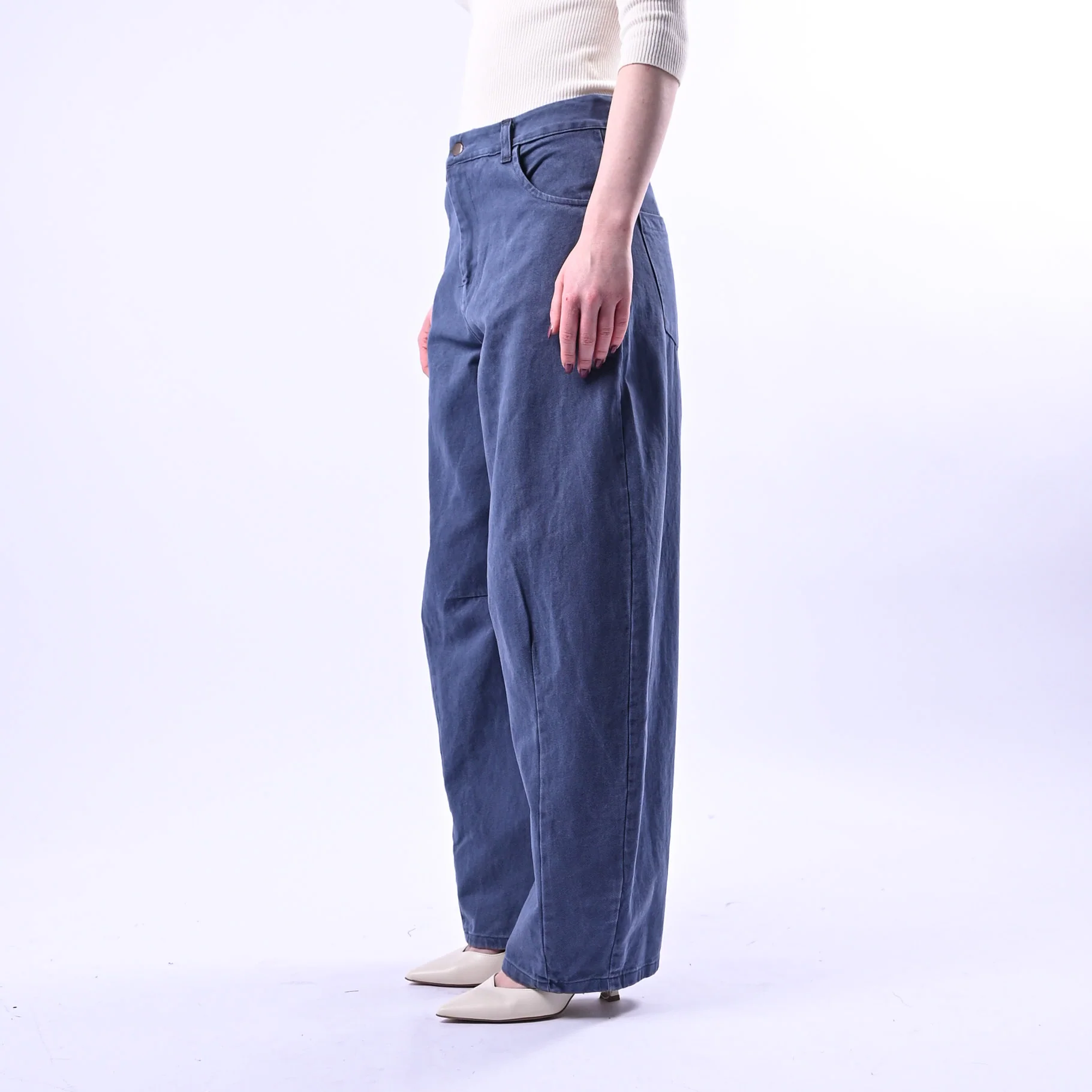 RECUPERO - PANTALONE BALLOON EDEN BULL DENIM ART.30463/B - ACID WASH BLU - Image 3