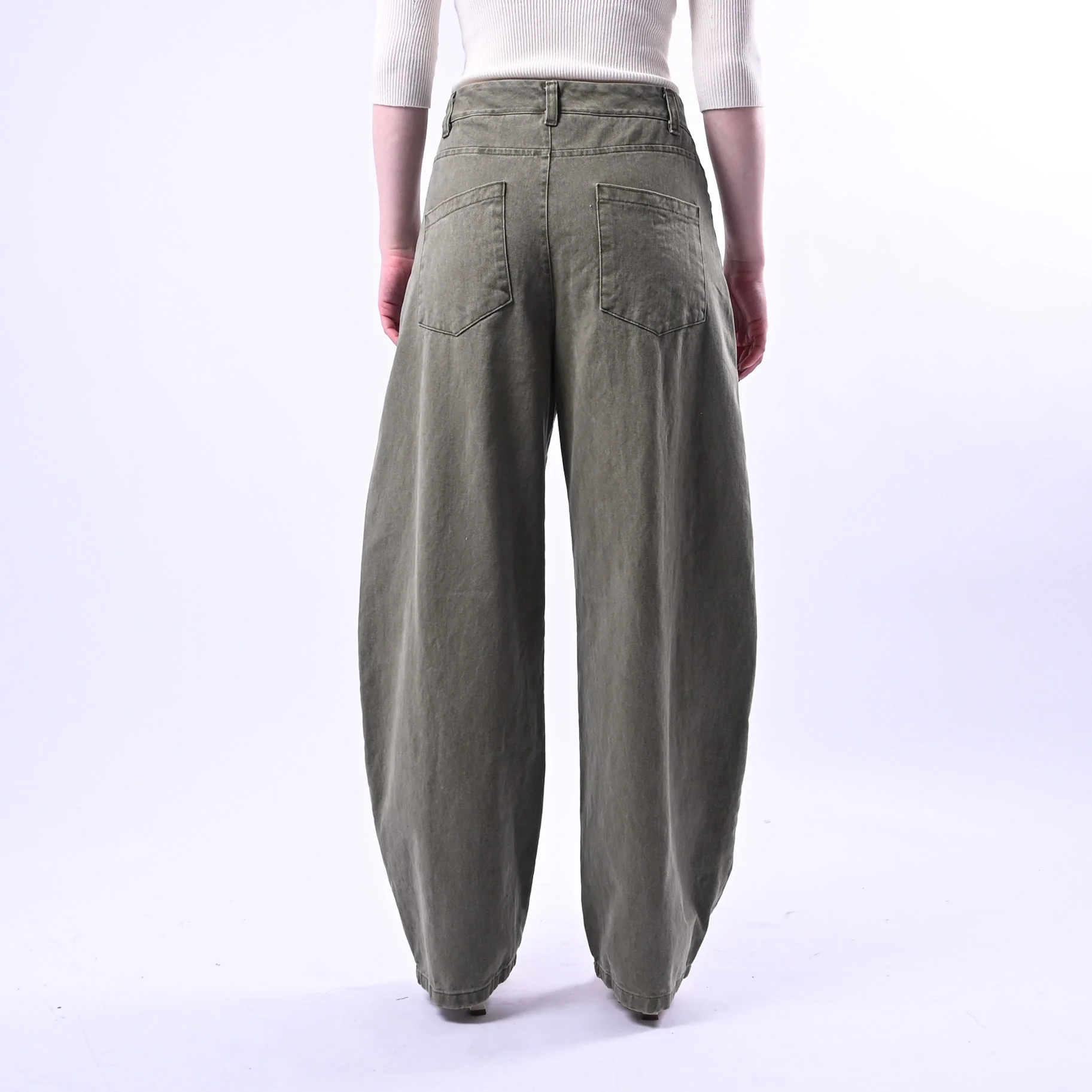 RECUPERO - PANTALONE BALLOON EDEN BULL DENIM ART.30463/B - ACID WASH VERDE - Image 4
