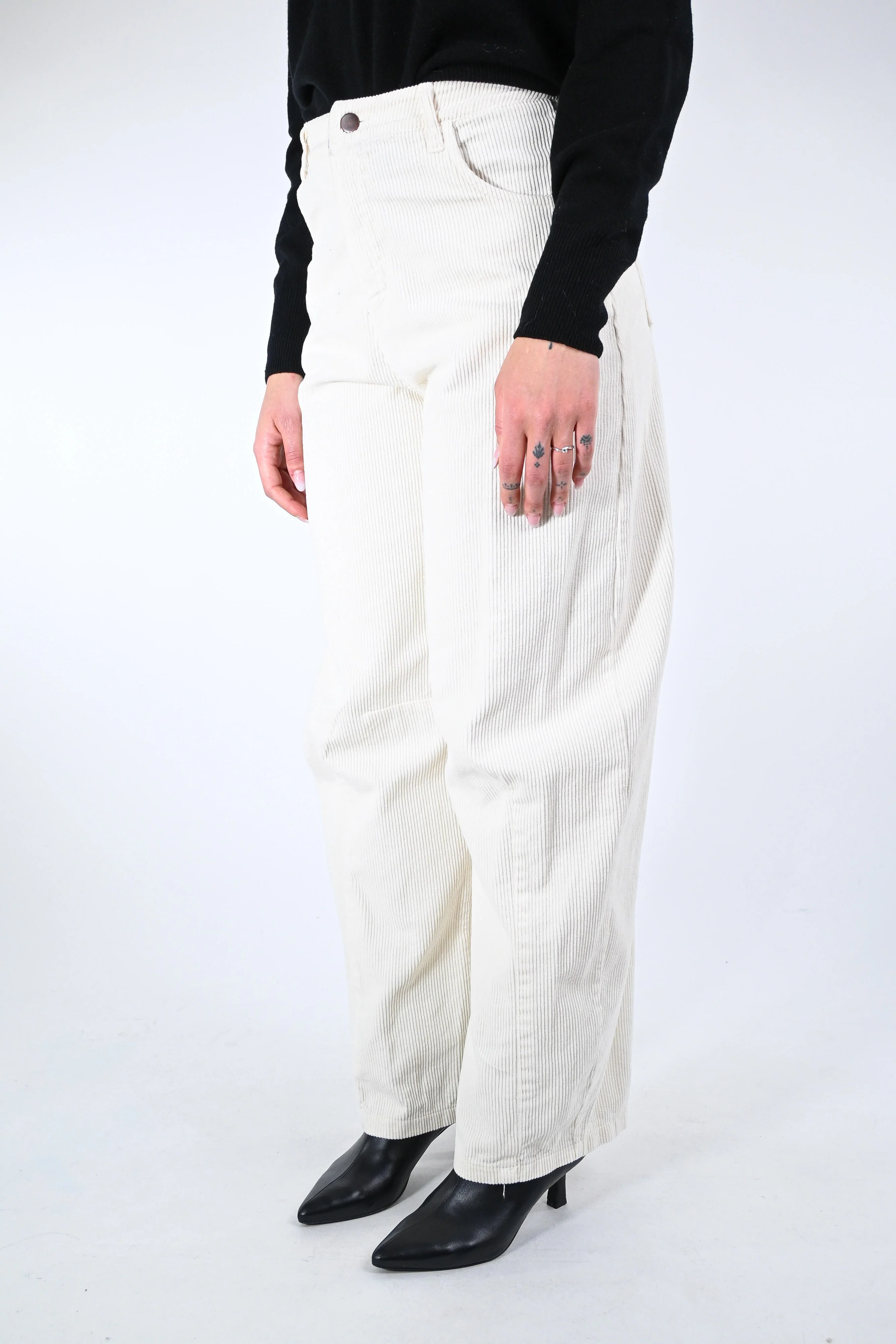 RECUPERO - PANTALONE BALLOON IN VELLUTO ART.30463/L - BURRO - Image 3
