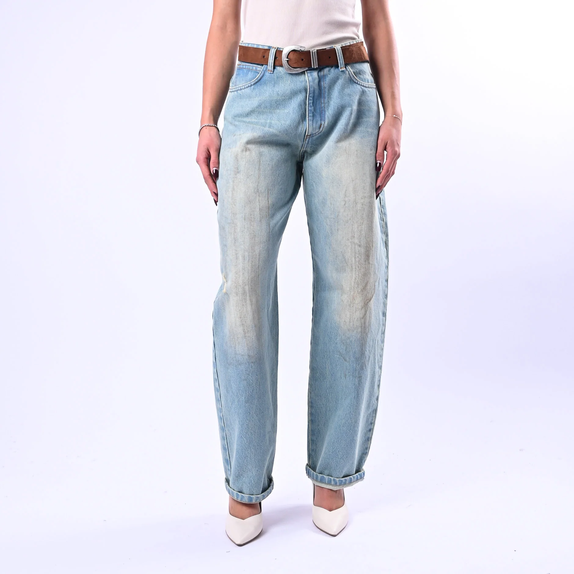 SOUVENIR - JEANS SEA BALLOON ART.S39M0690 - LAVAGGIO CHIARO SPORCATO
