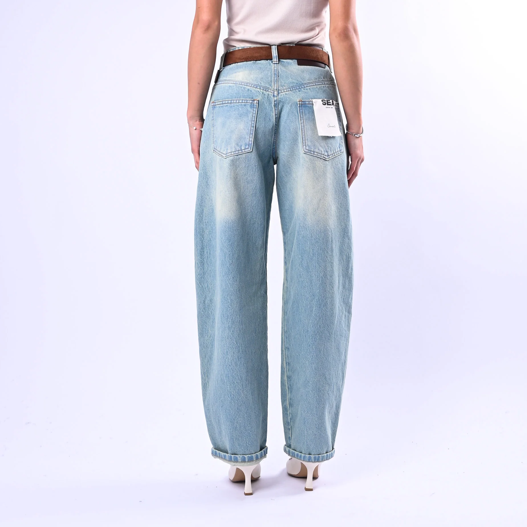 SOUVENIR - JEANS SEA BALLOON ART.S39M0690 - LAVAGGIO CHIARO SPORCATO - Image 3