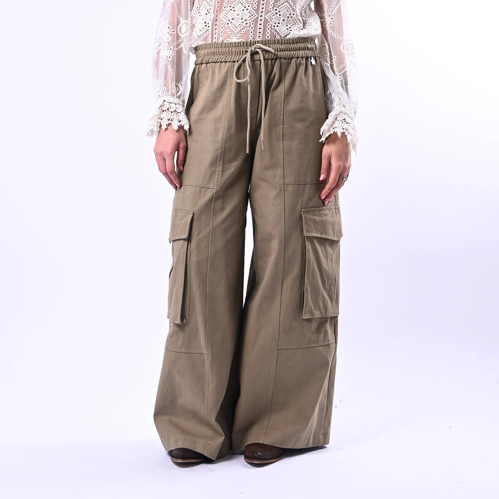 SOUVENIR - PANTALONE CARGO CON COULISSE ART.M39F0550 - COLONIALE - Image 2