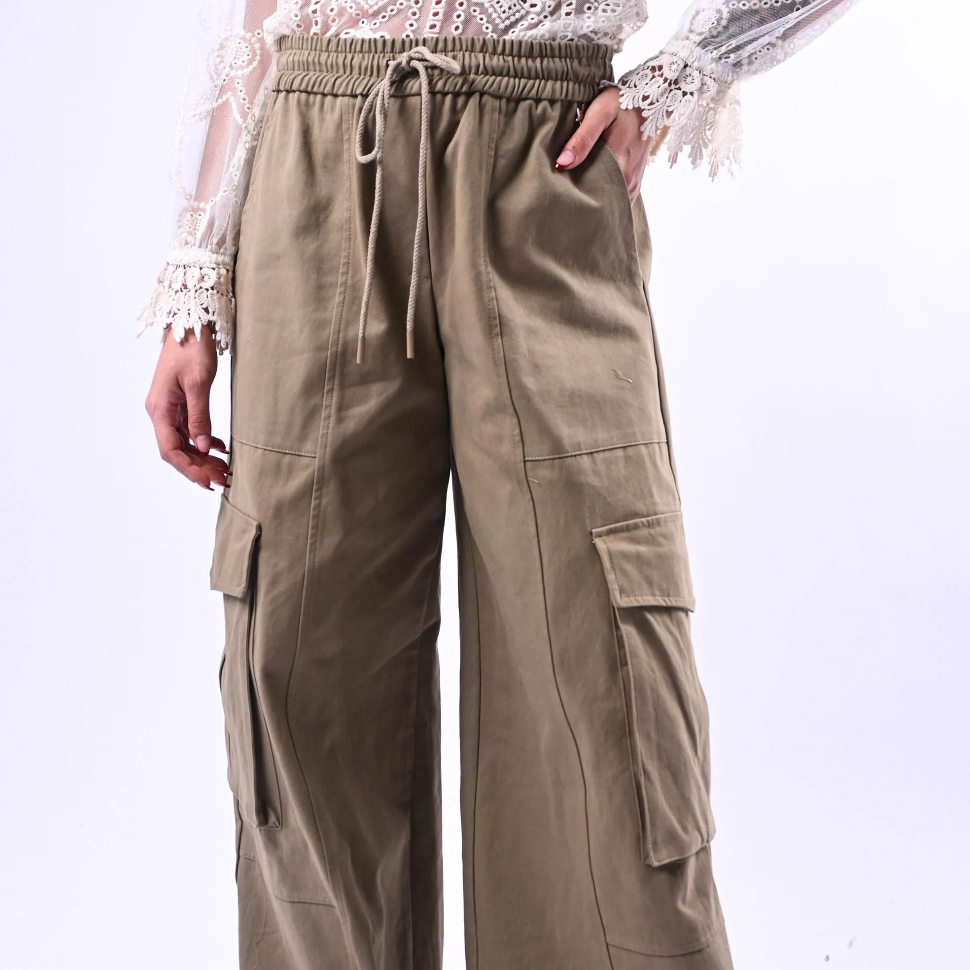 SOUVENIR - PANTALONE CARGO CON COULISSE ART.M39F0550 - COLONIALE - Image 5