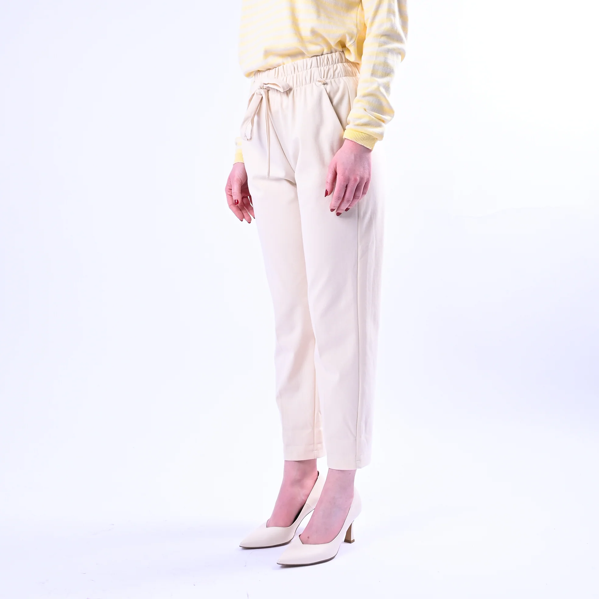 SOUVENIR - PANTALONE COULISSE PUNTO MILANO ART.M39F0546 - BURRO - Image 3