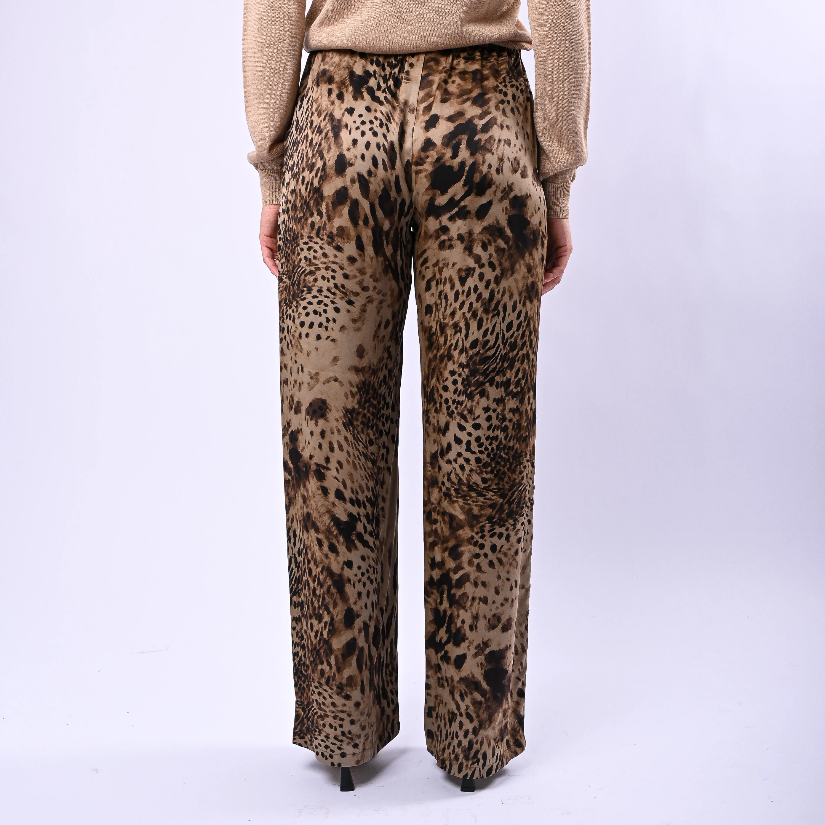 SOUVENIR PRIVE' - PANTALONE FLUIDO IN VISCOSA ART.F39X0091 - MACULATO - Image 5
