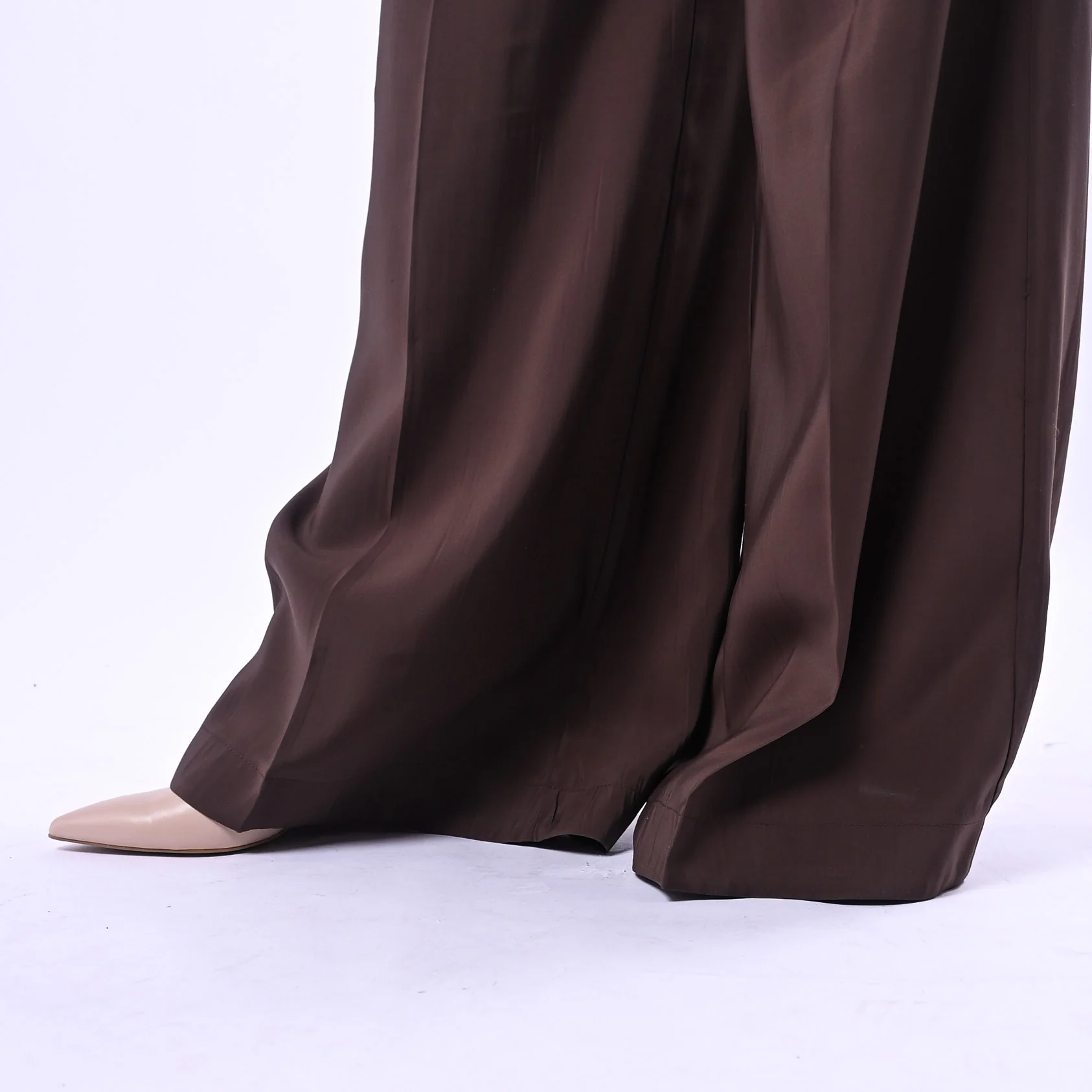 SOUVENIR PRIVE' - PANTALONE PALAZZO IN MODAL ART.W39S0244/C - CIOCCOLATO - Image 6