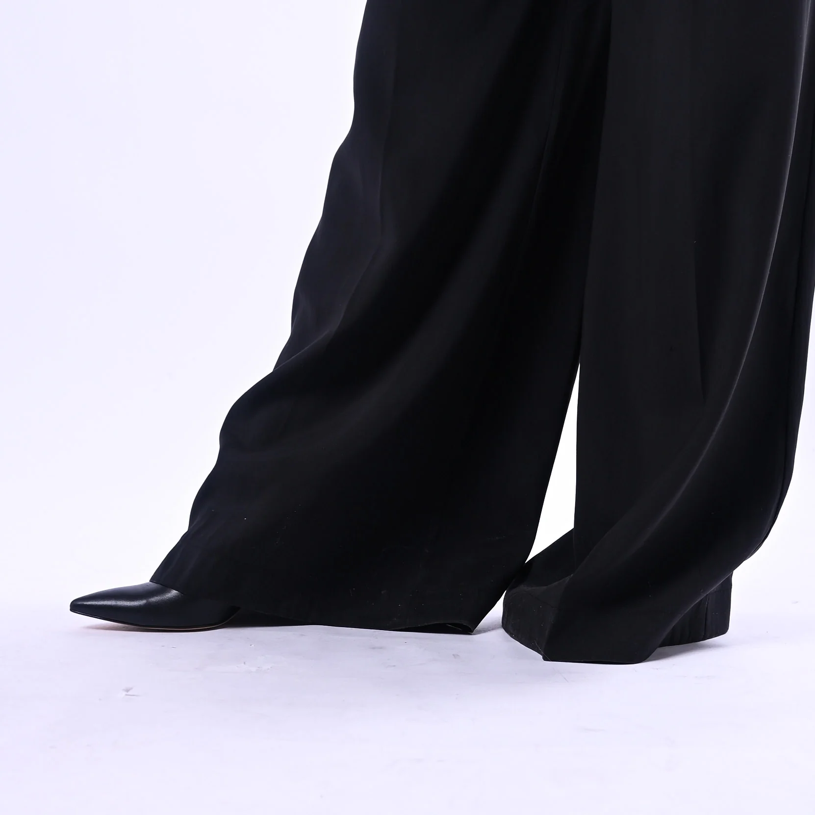 SOUVENIR PRIVE' - PANTALONE PALAZZO IN MODAL ART.W39S0244/N - NERO - Image 6