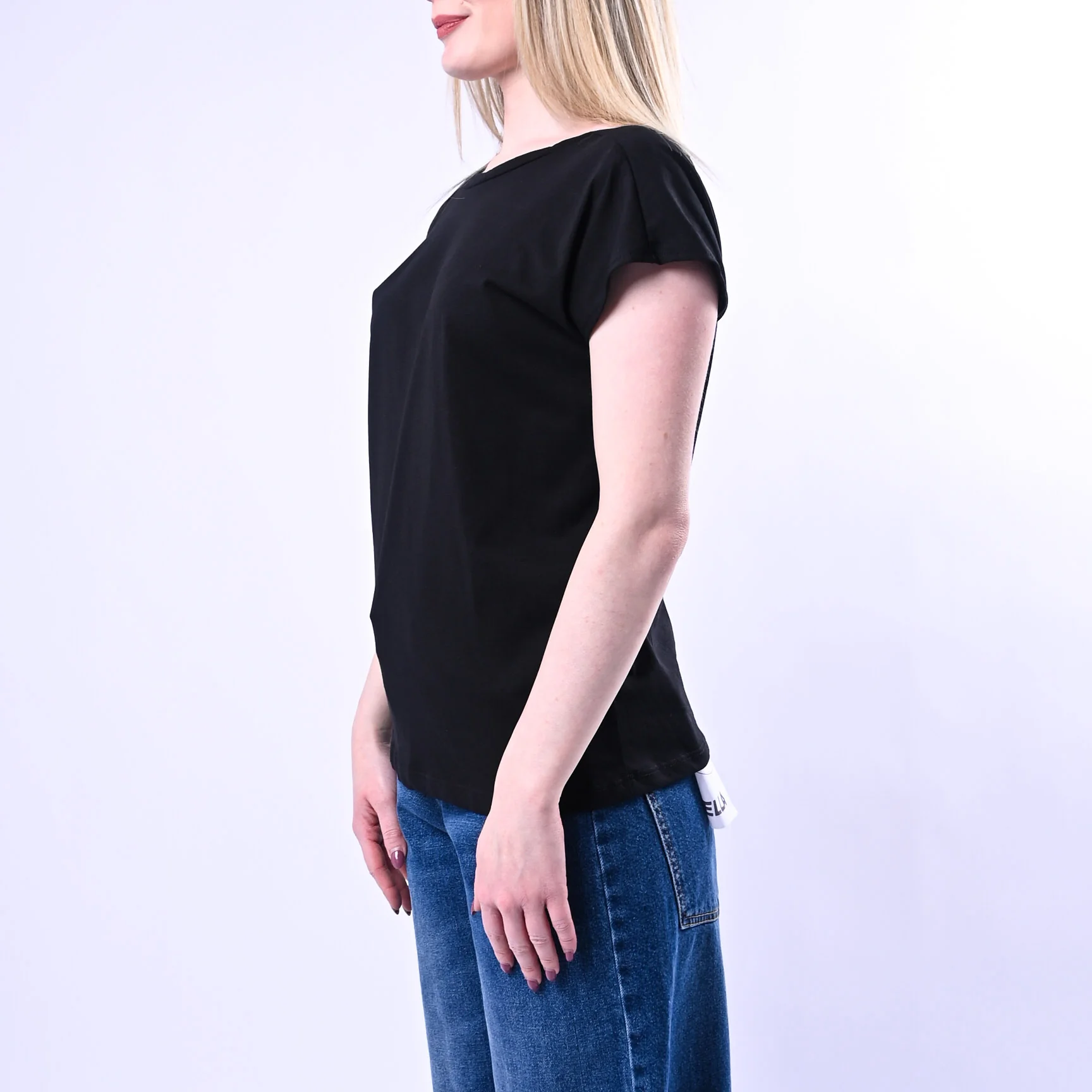 SOUVENIR - T-SHIRT SCOLLO V DIETRO ART.M39F1295/N - NERO - Image 3