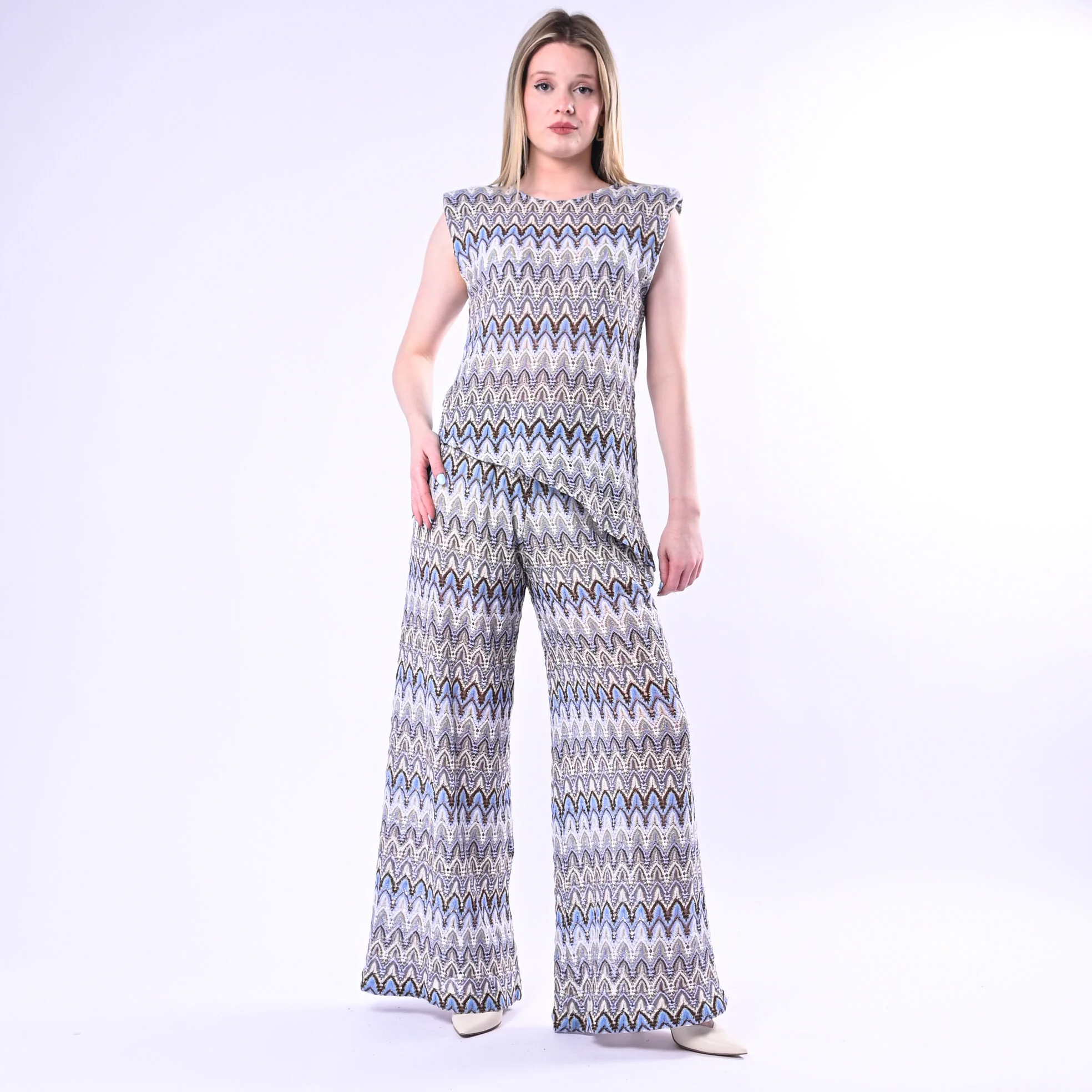 TENSIONE IN - BLUSA MISSONI ASIMMETRICA CON FILO LUREX ART. S26ME30/F - FANTASIA