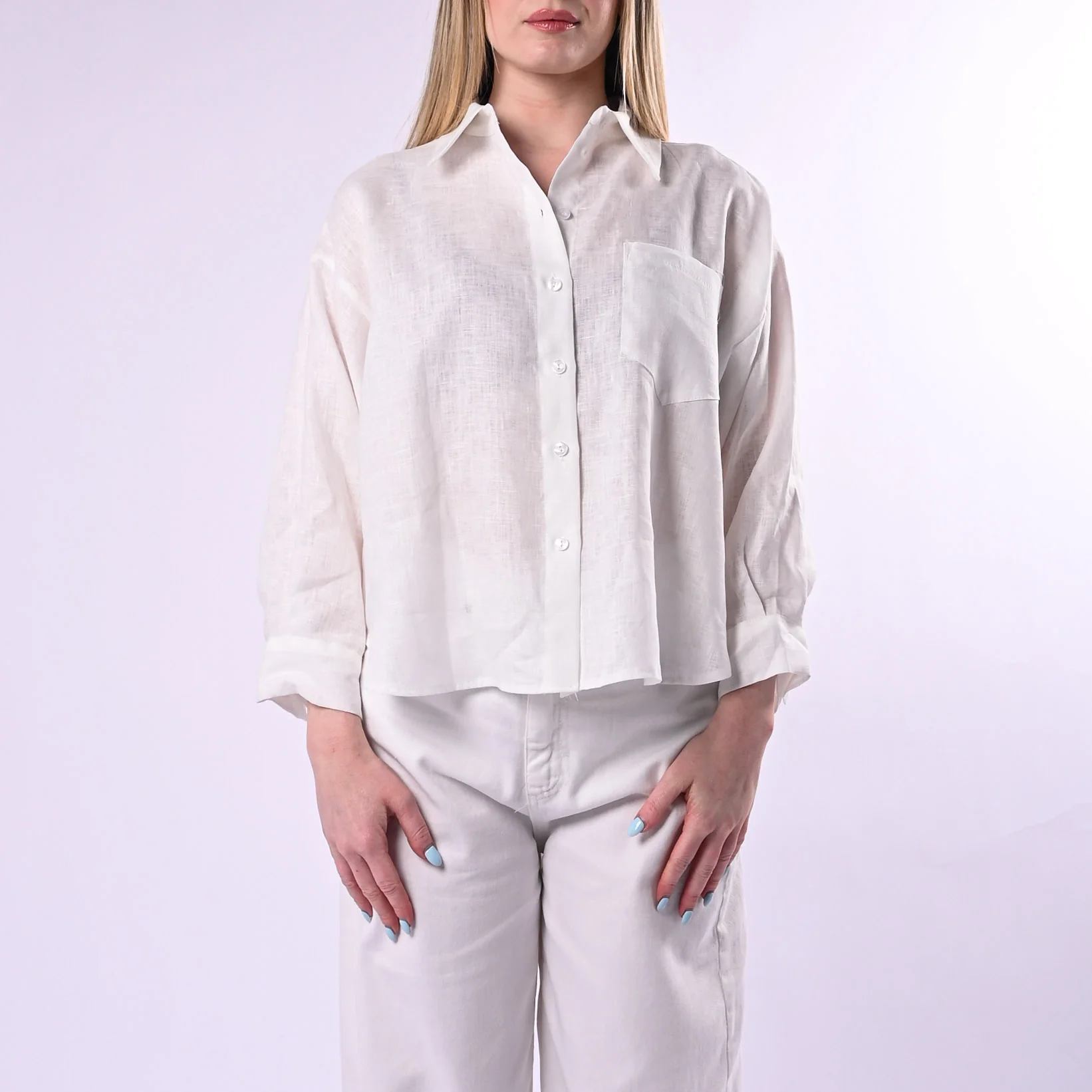 TENSIONE IN - CAMICIA OVER IN LINO ART. S26CE16/N - NATURALE - Image 2