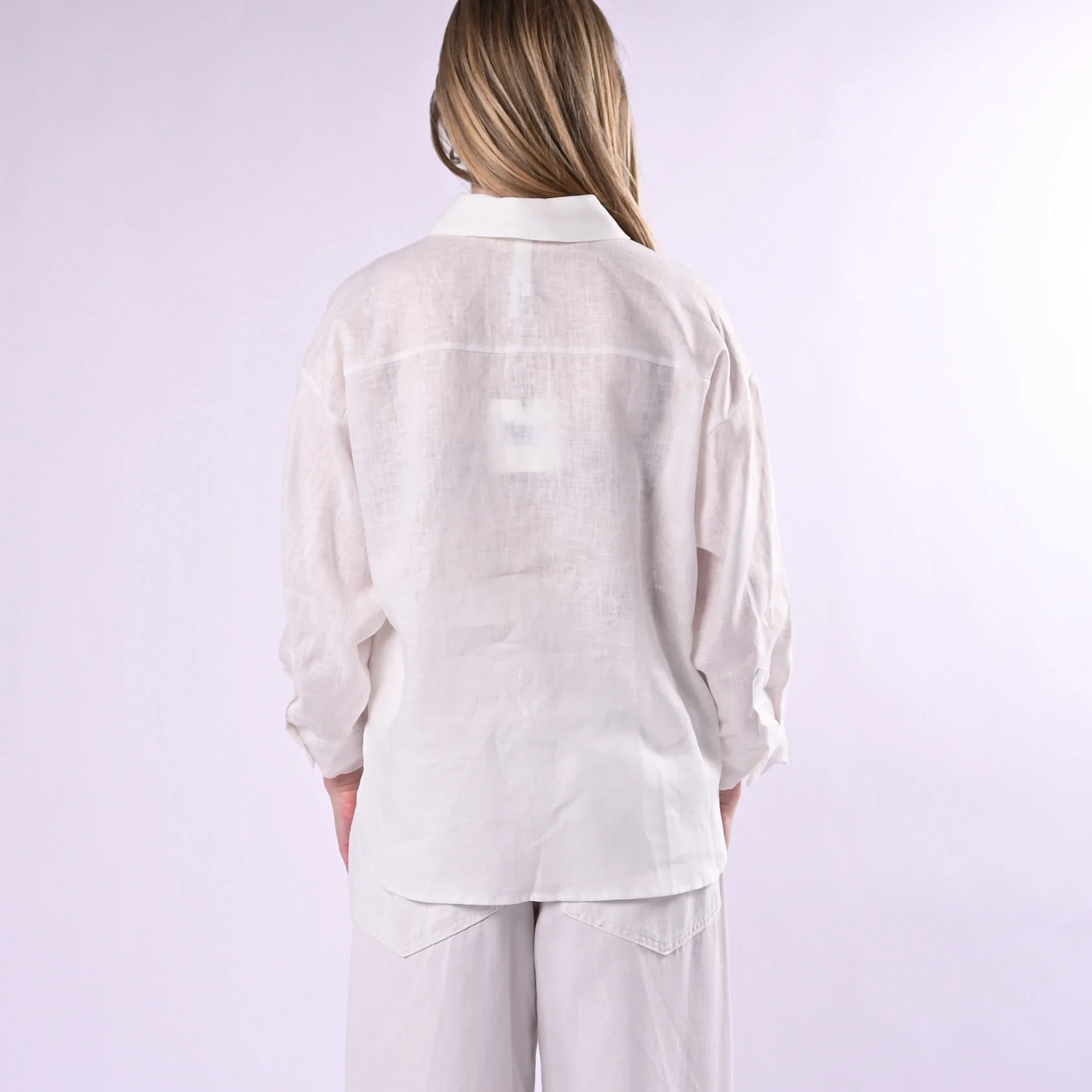 TENSIONE IN - CAMICIA OVER IN LINO ART. S26CE16/N - NATURALE - Image 4