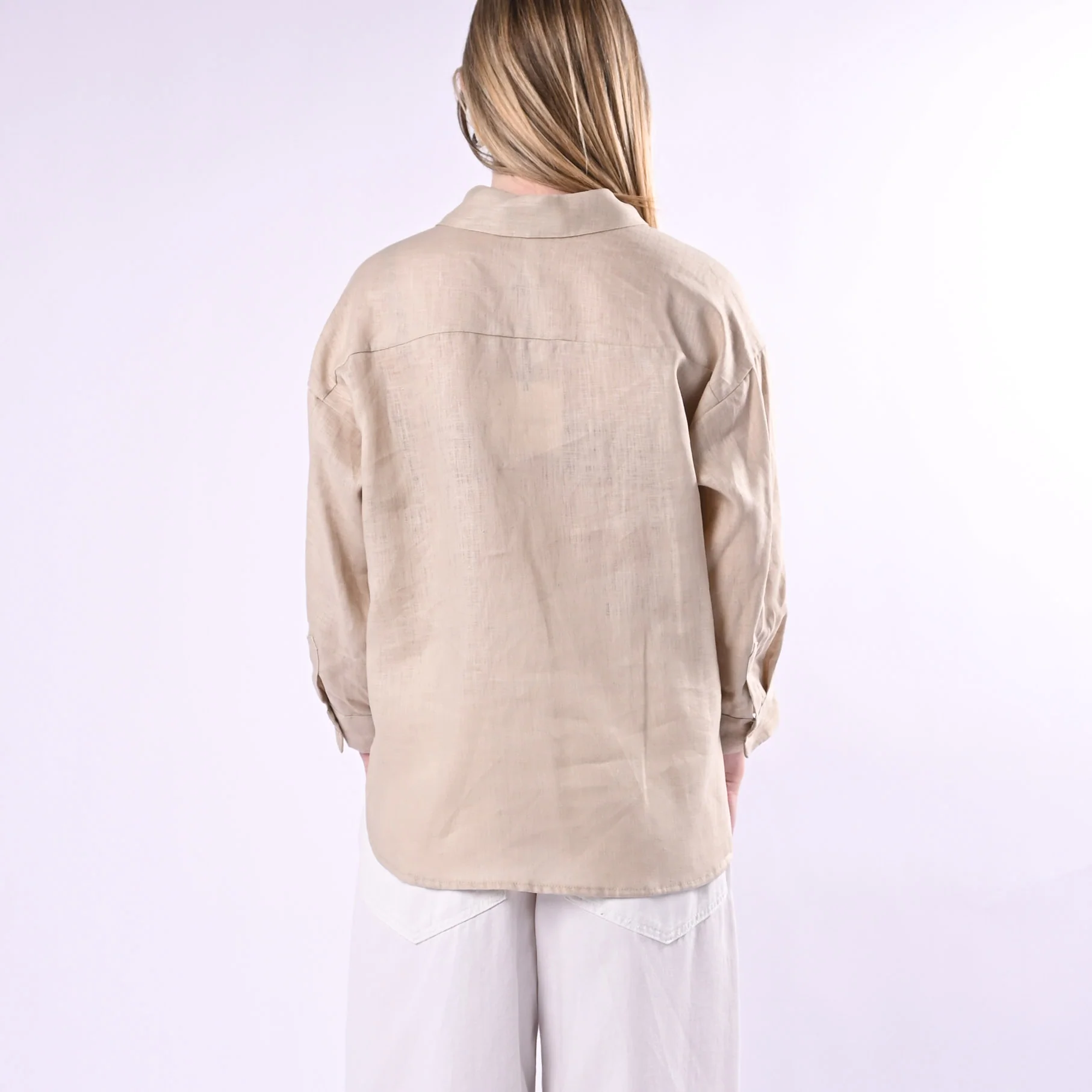 TENSIONE IN - CAMICIA OVER IN LINO ART. S26CE16/S - SABBIA - Image 5