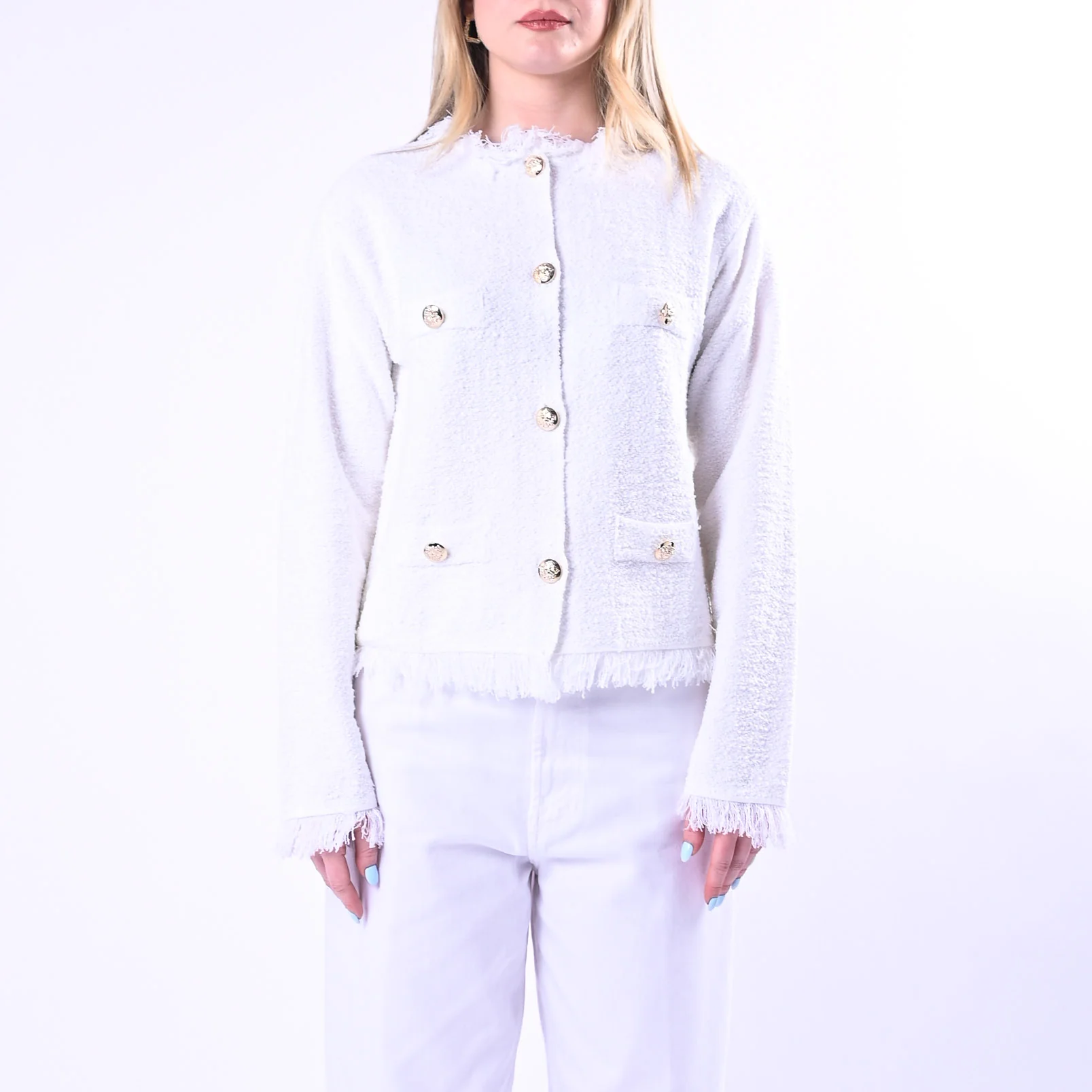 TENSIONE IN - GIACCHINA CHANEL CON PATTINE ART.41A459/B - BIANCO - Image 2