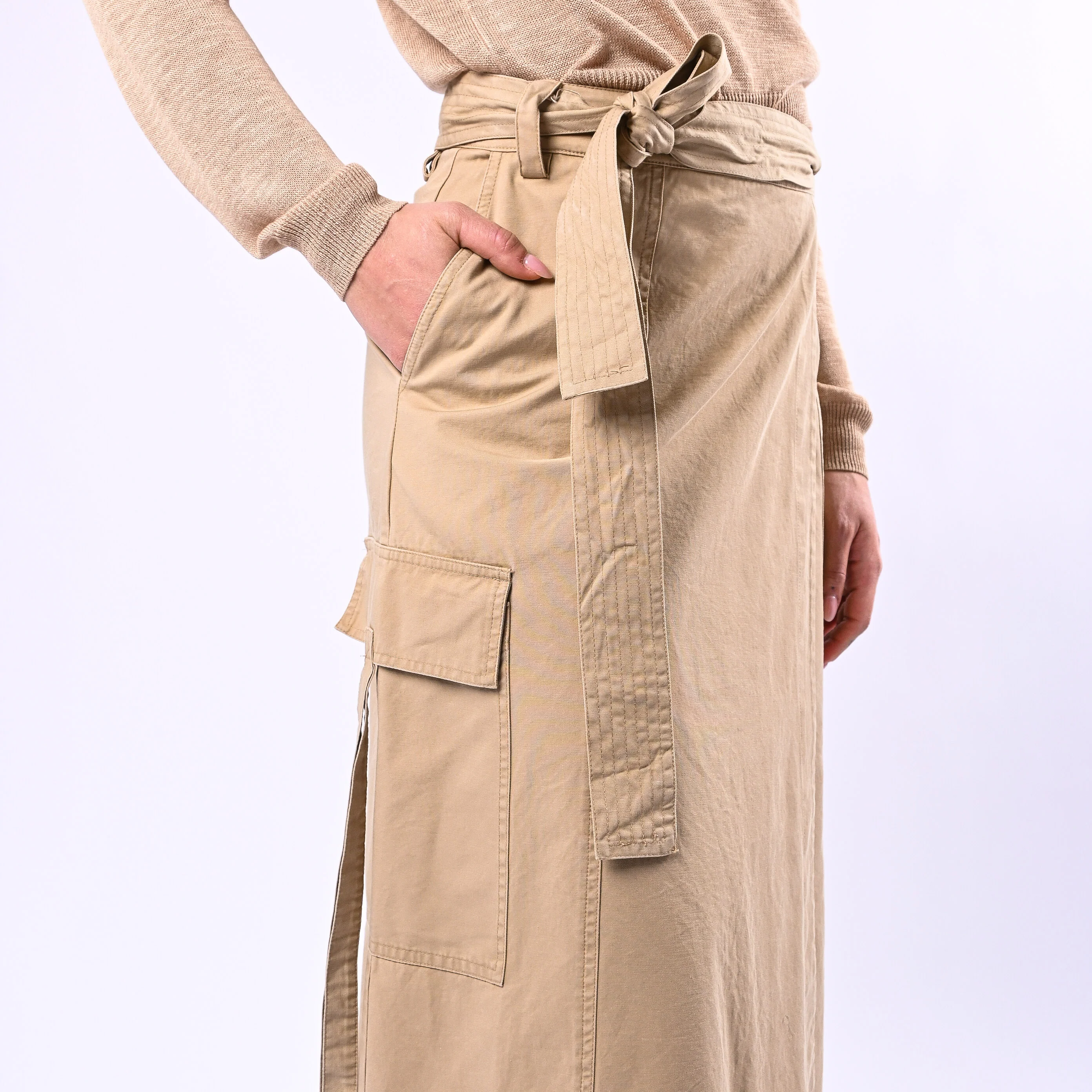 TENSIONE IN - GONNA CARGO A PORTAFOGLIO ART.S26G293 - CAMEL - Image 5
