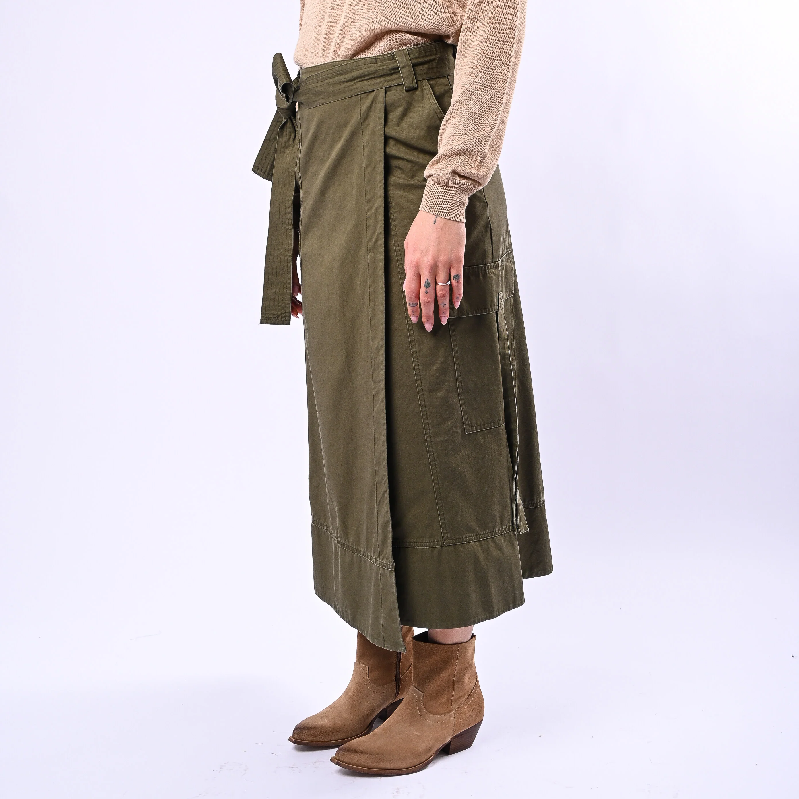 TENSIONE IN - GONNA CARGO A PORTAFOGLIO ART.S26G293 - MILITARE - Image 3