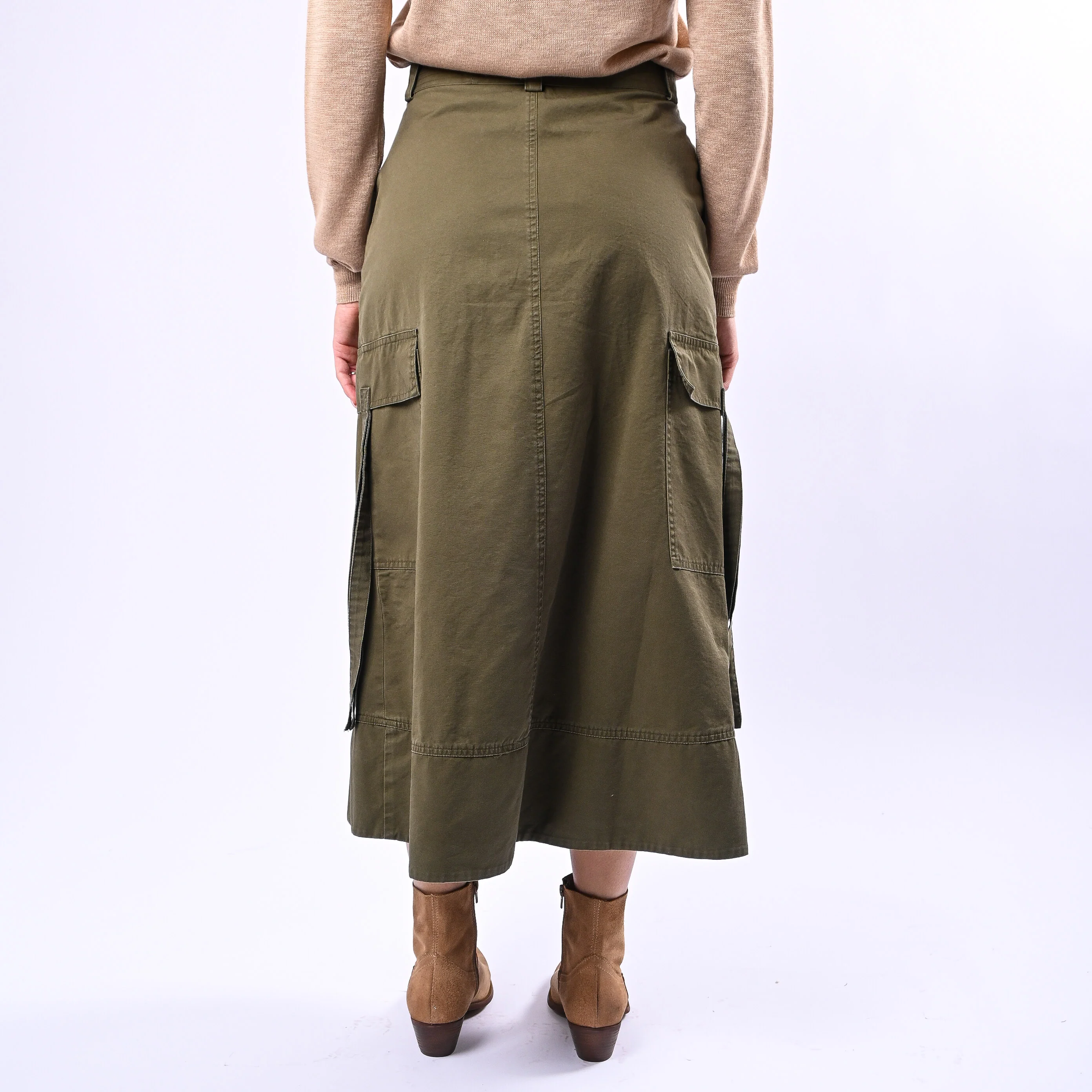 TENSIONE IN - GONNA CARGO A PORTAFOGLIO ART.S26G293 - MILITARE - Image 4