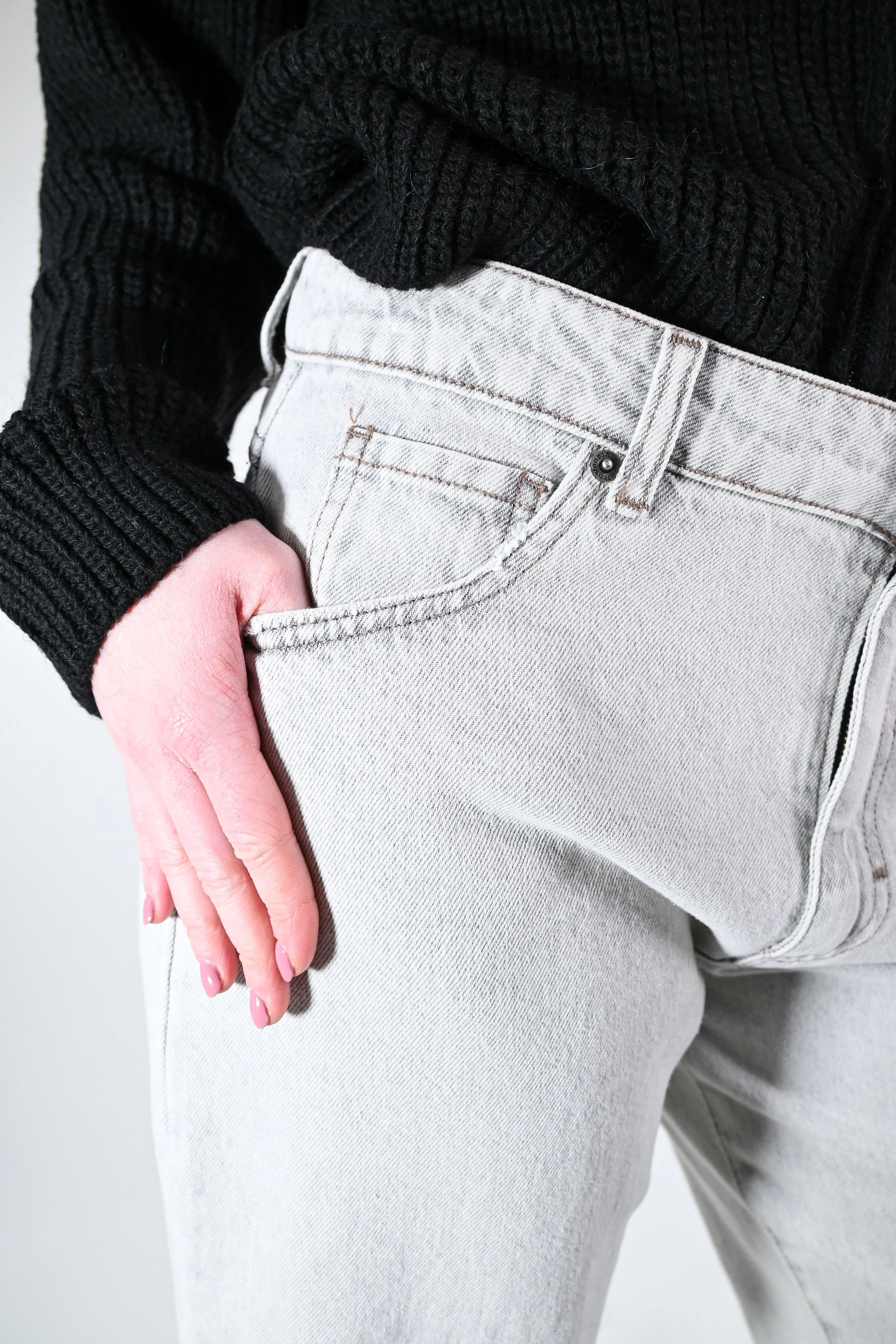 TENSIONE IN - JEANS DRITTO ART.TOM-GRIS - GRIGIO CHIARO - Image 5