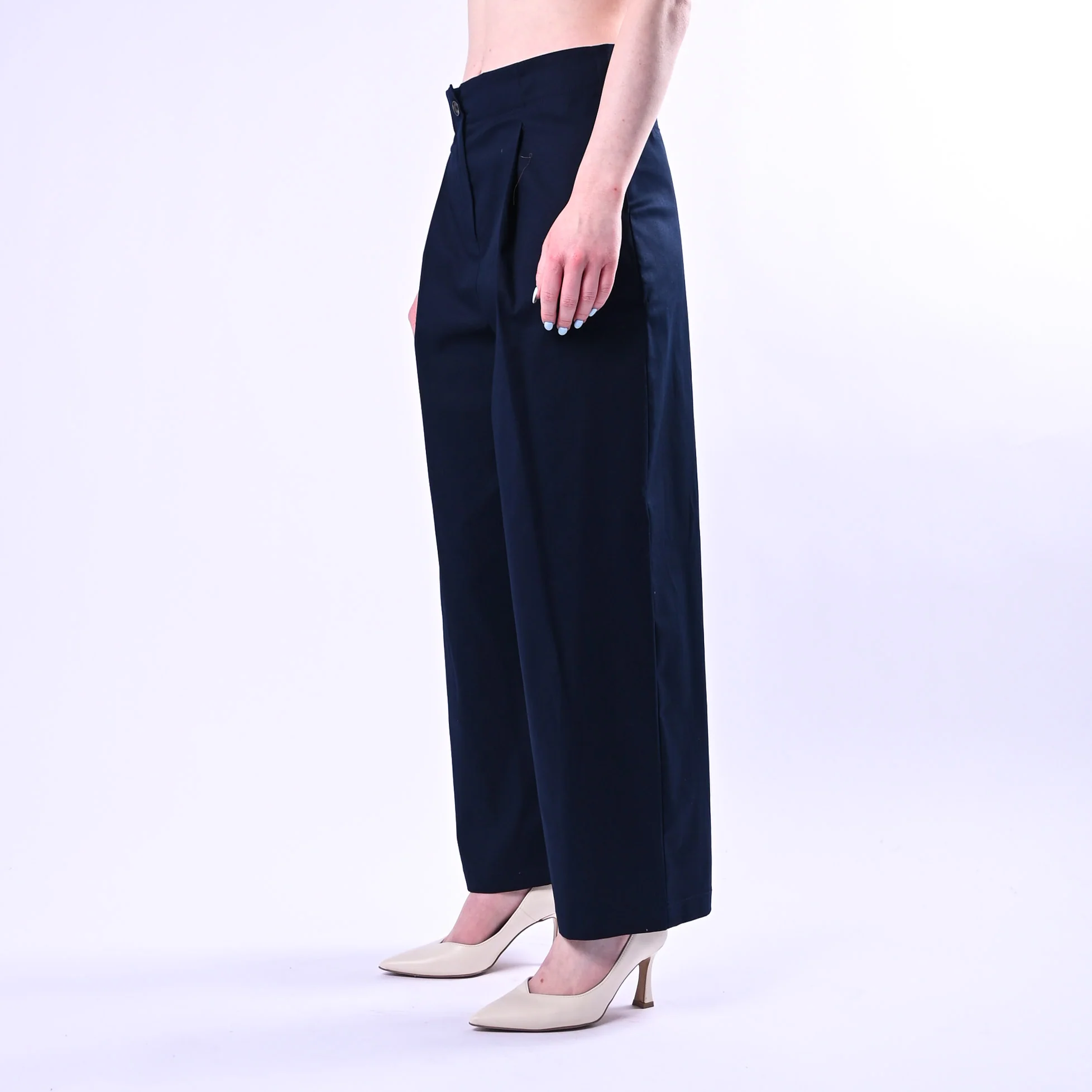 TENSIONE IN - PANTALONE DRITTO CON PINCES ART.26P4116/B - BLU - Image 3