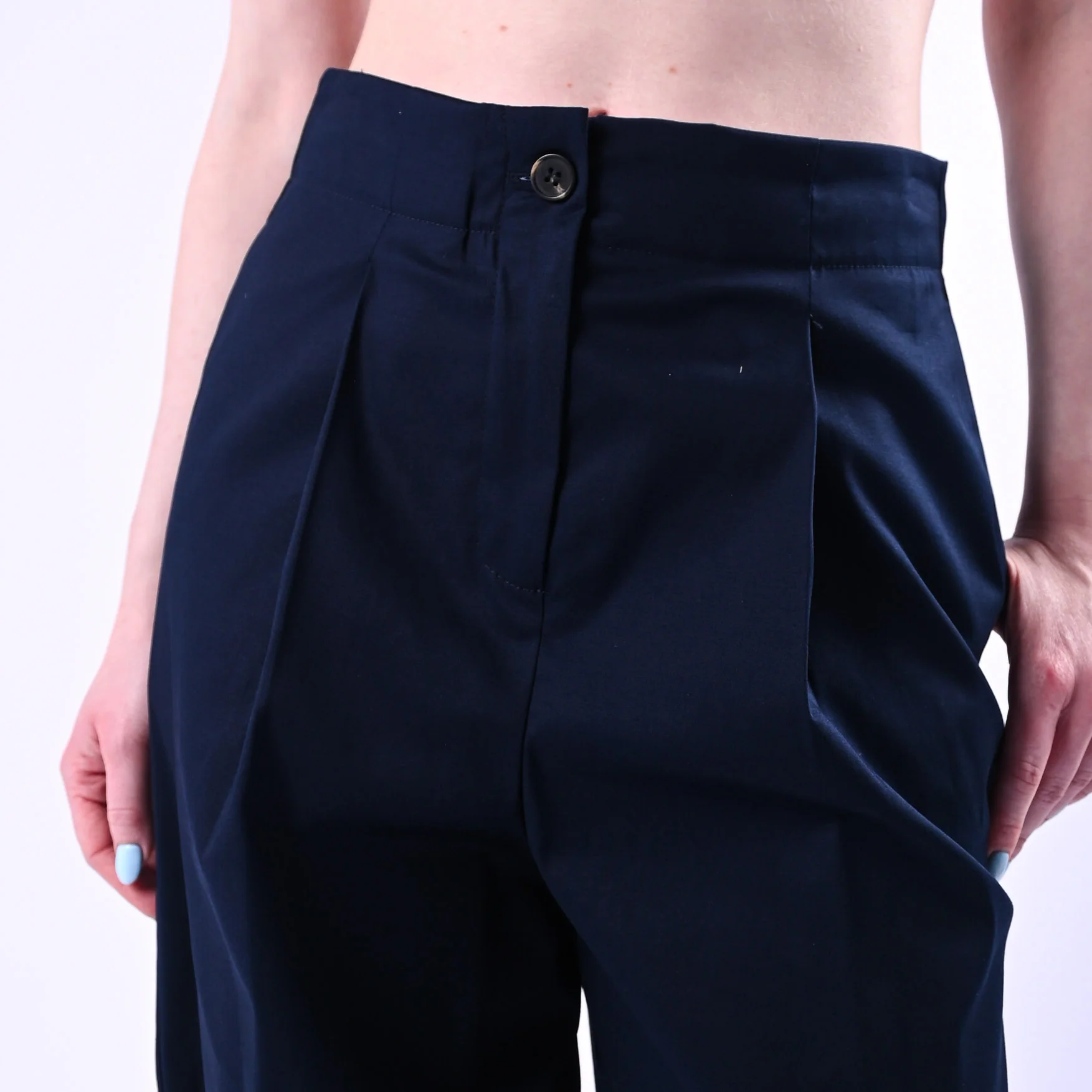 TENSIONE IN - PANTALONE DRITTO CON PINCES ART.26P4116/B - BLU - Image 5