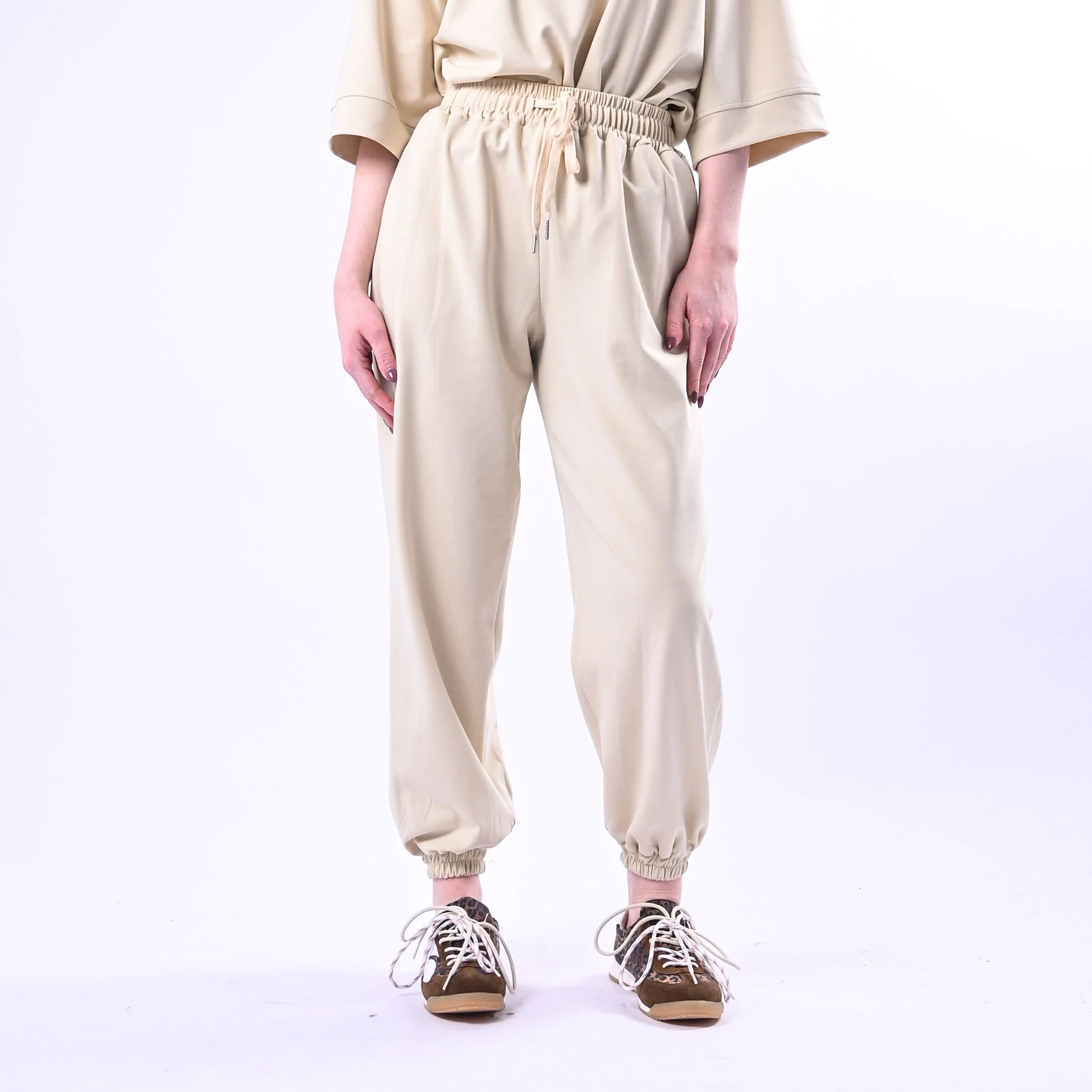 TENSIONE IN - PANTALONE TUTA PUNTO MILANO ART.26P4053 - BEIGE - Image 2