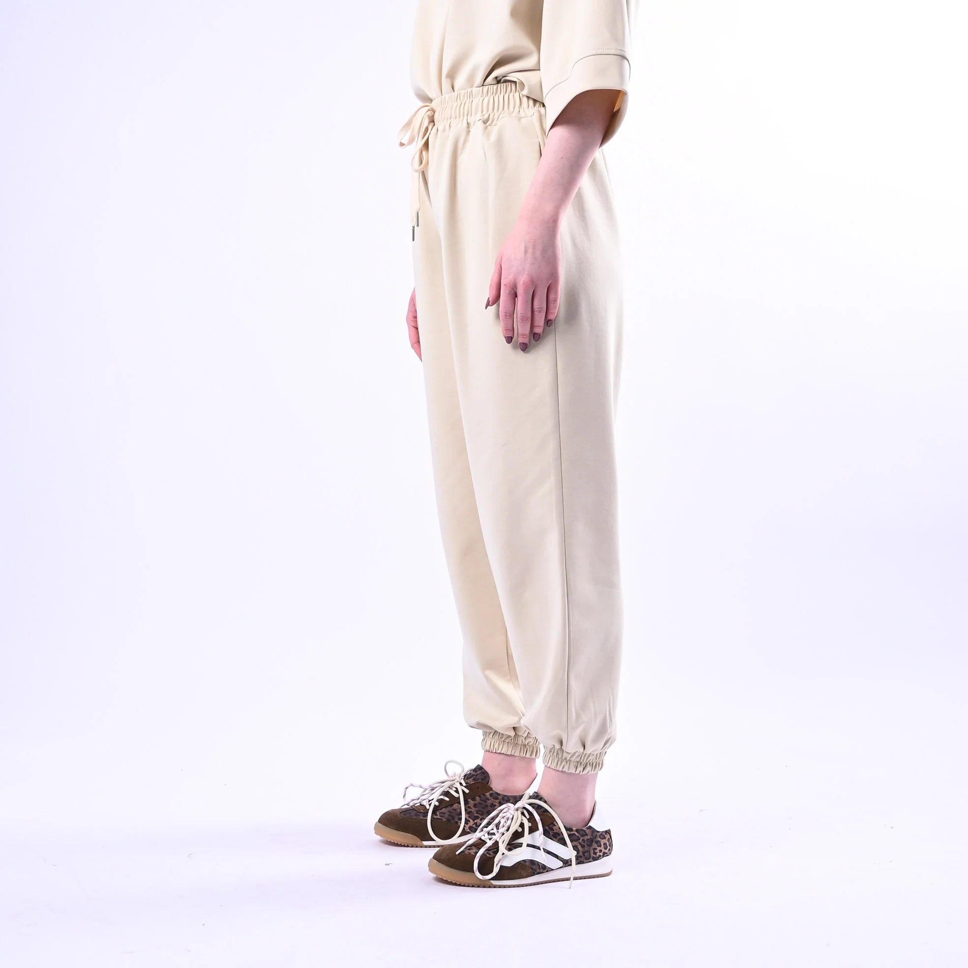 TENSIONE IN - PANTALONE TUTA PUNTO MILANO ART.26P4053 - BEIGE - Image 3