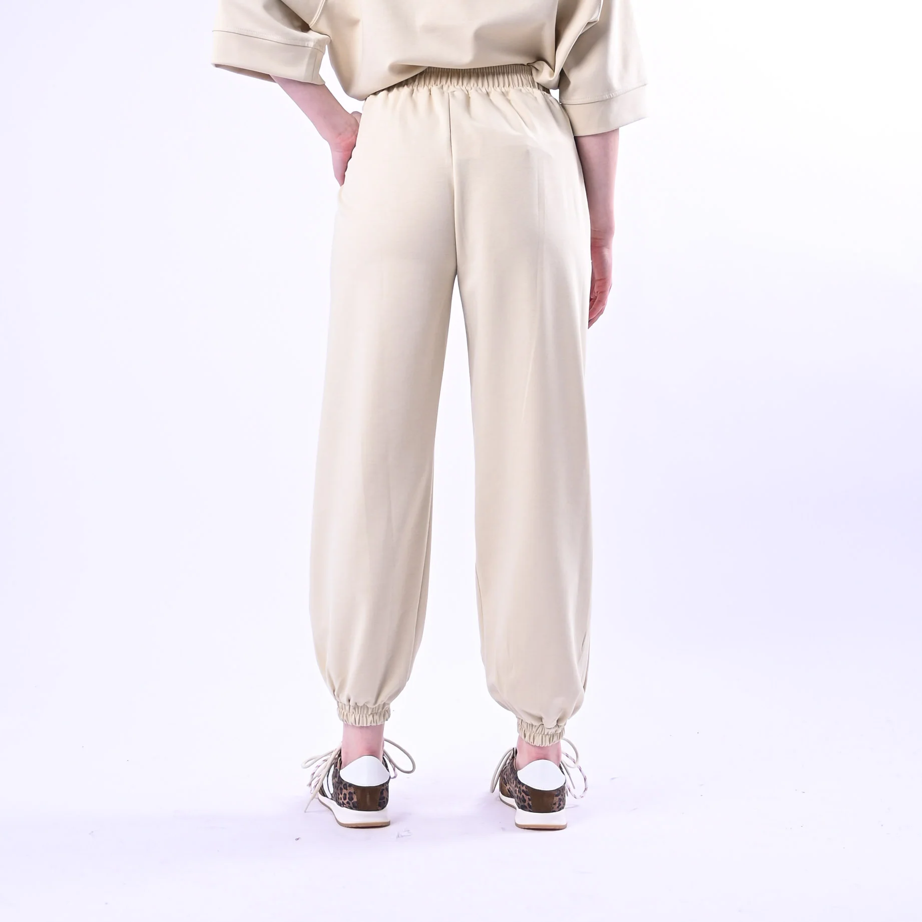 TENSIONE IN - PANTALONE TUTA PUNTO MILANO ART.26P4053 - BEIGE - Image 4