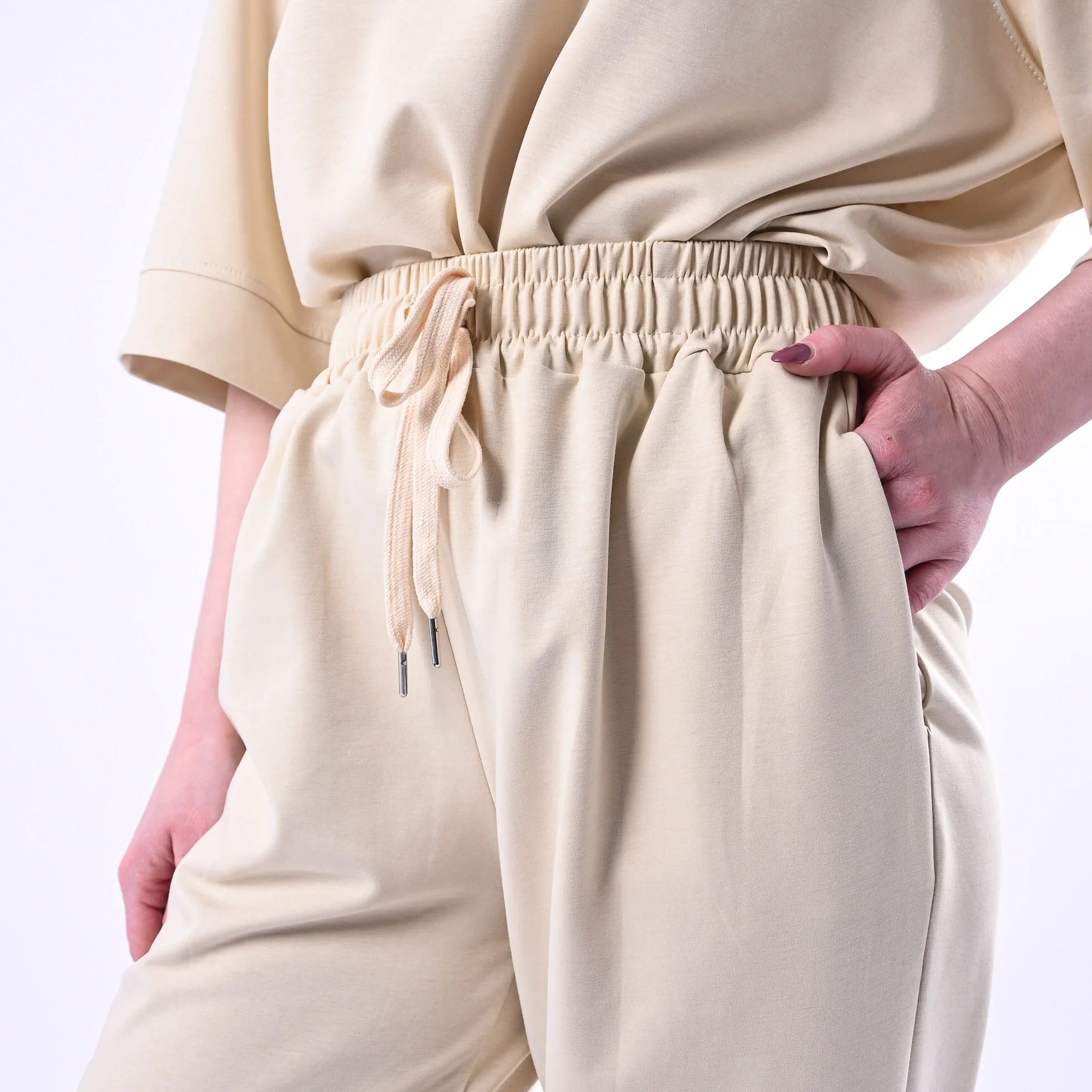 TENSIONE IN - PANTALONE TUTA PUNTO MILANO ART.26P4053 - BEIGE - Image 5