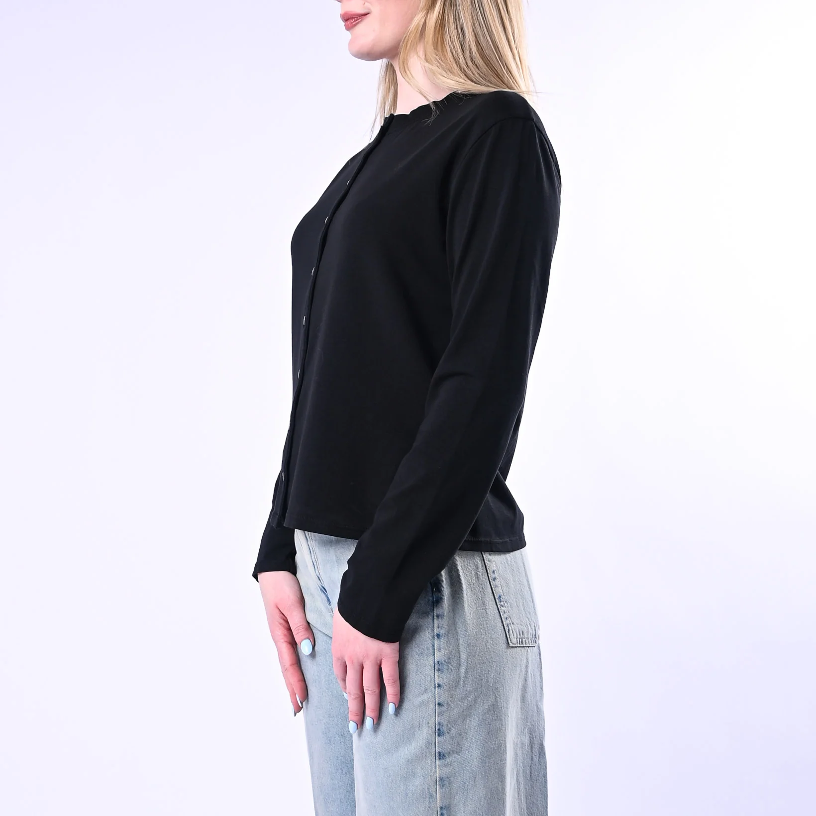 TENSIONE IN - T-SHIRT REBECCHINA JERSEY ART.21012/N - NERO - Image 3