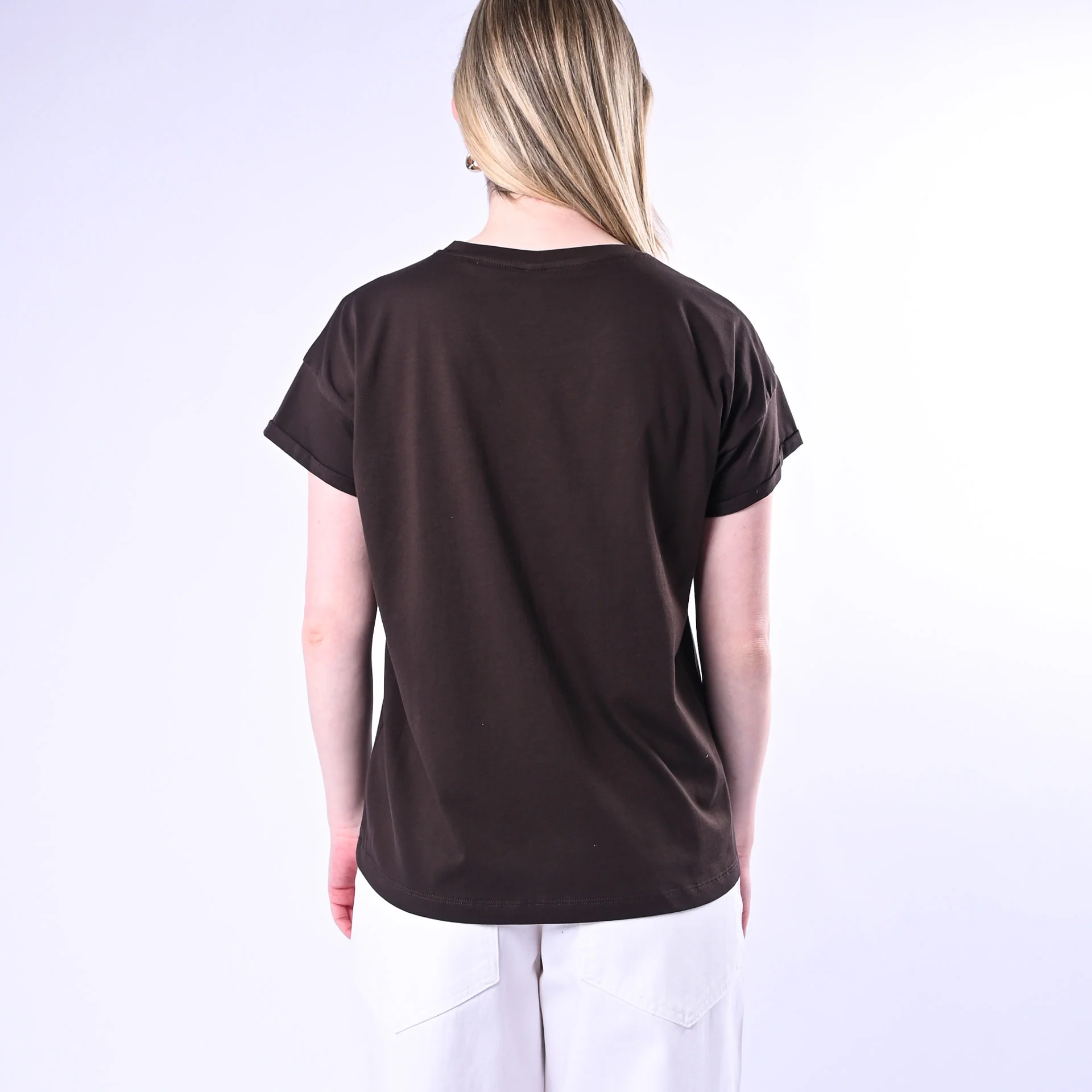 TENSIONE IN - T-SHIRT STAMPA N°5 ART.26M4385/MC - MORO/CELESTE - Image 3