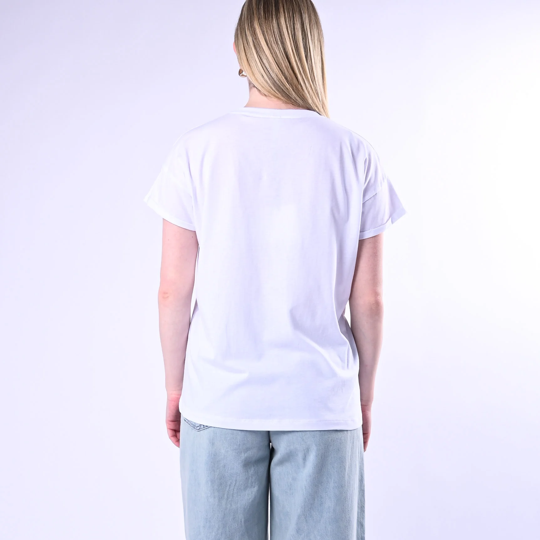 TENSIONE IN - T-SHIRT STAMPA N°5 ART.26M4385/PN - PANNA/NERO - Image 3
