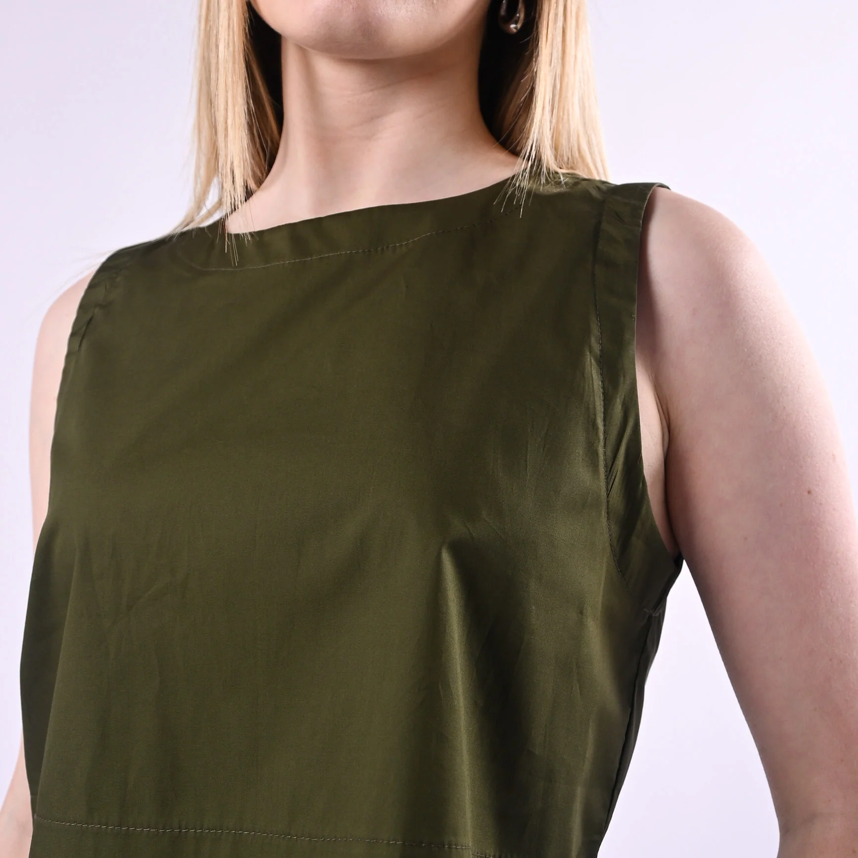 TENSIONE IN - TOP CROP IN TELA VELA ART.26T5031/M - MILITARE - Image 6
