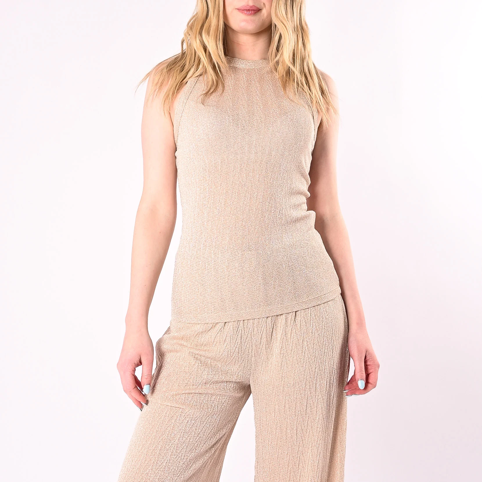 VICOLO - CANOTTA LUREX PIEGA MISSONI ART. UAB0393/V - VANIGLIA - Image 2