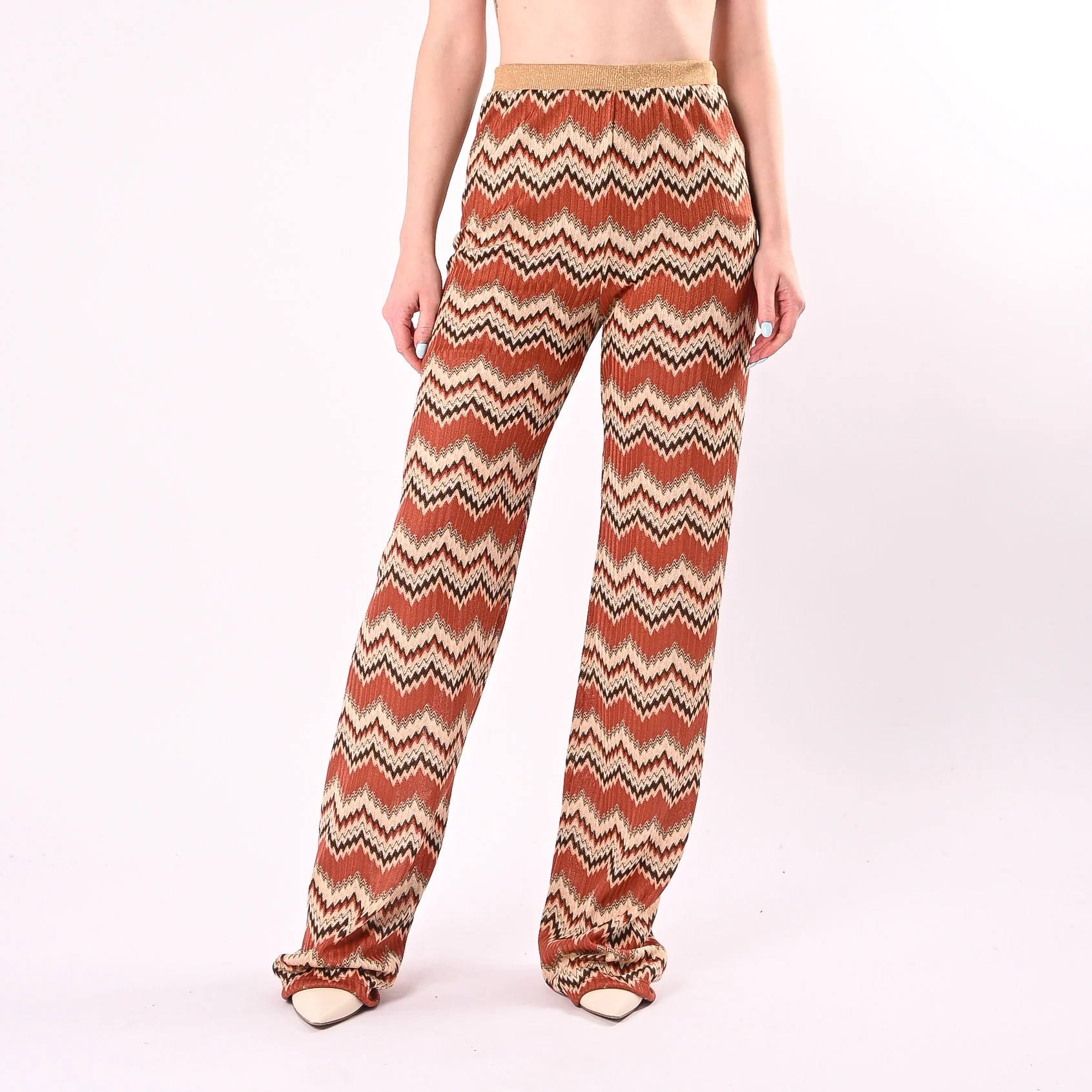 VICOLO - PANTALONE PALAZZO FANTASIA MISSONI ART. TAB2556/F - FANTASIA