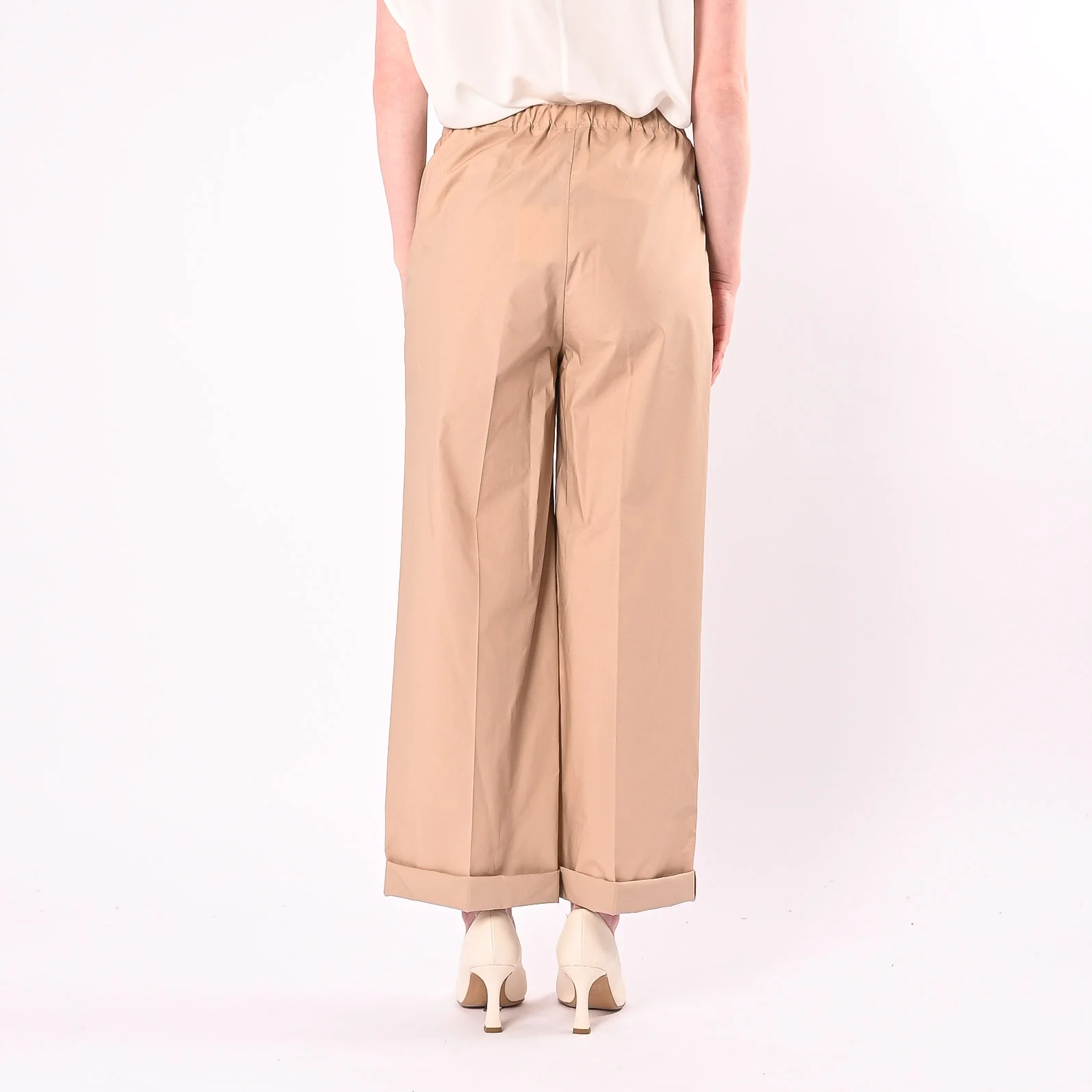 VICOLO - PANTALONE POPELINE DRITTO CON PENCES ART. TAB2001/D - DESERTO - Image 4