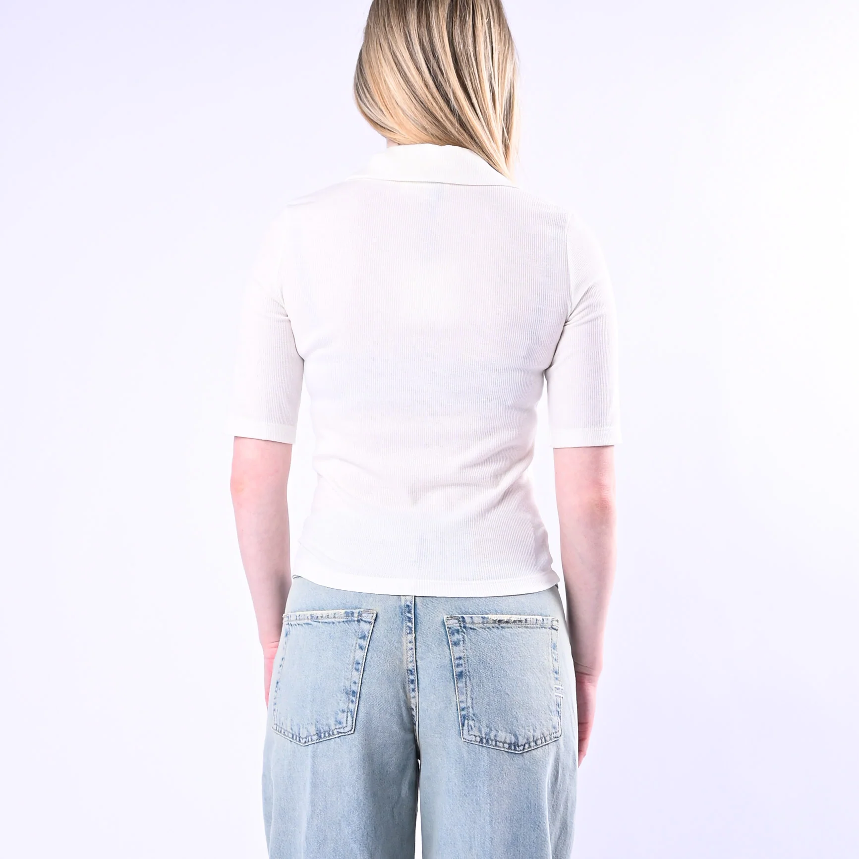 VICOLO - POLO A COSTINE SLIM ART.UAB0318/N - NATURALE - Image 4