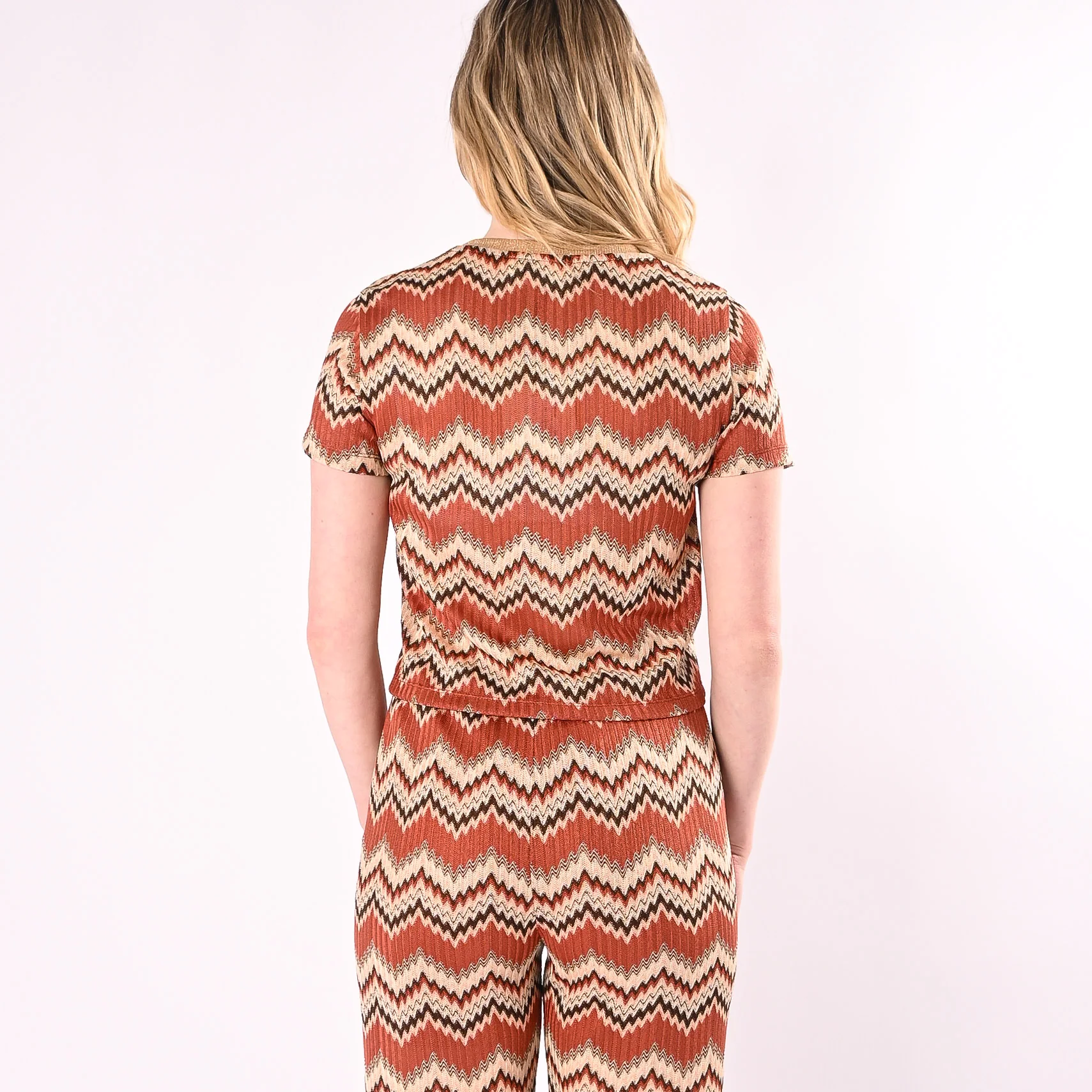 VICOLO - T-SHIRT FANTASIA MISSONI COLLO LUREX ART. TAB2560/F - FANTASIA - Image 5