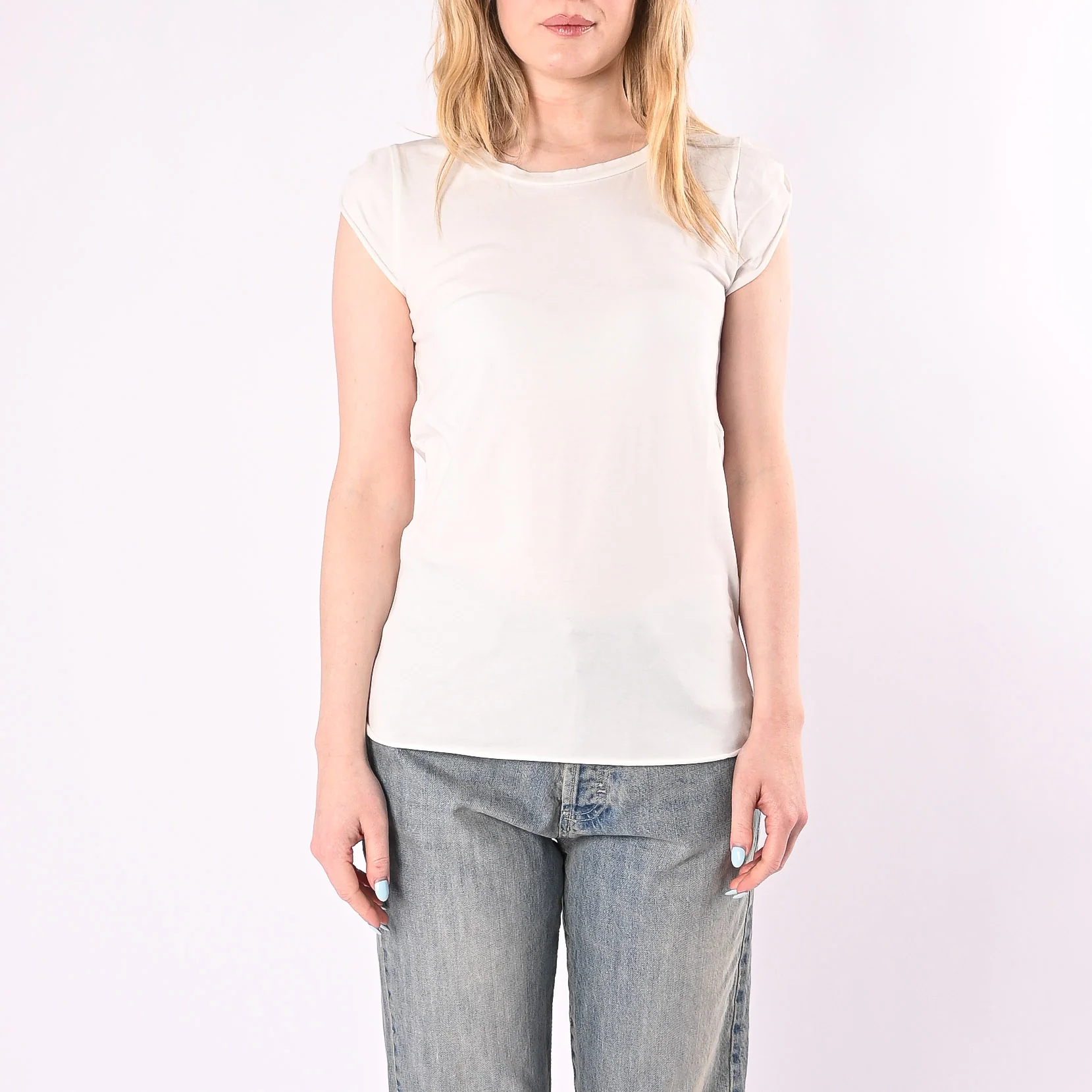VICOLO - T-SHIRT GIROCOLLO MANICA ALETTA ART. UAB0323/N - NATURALE - Image 2