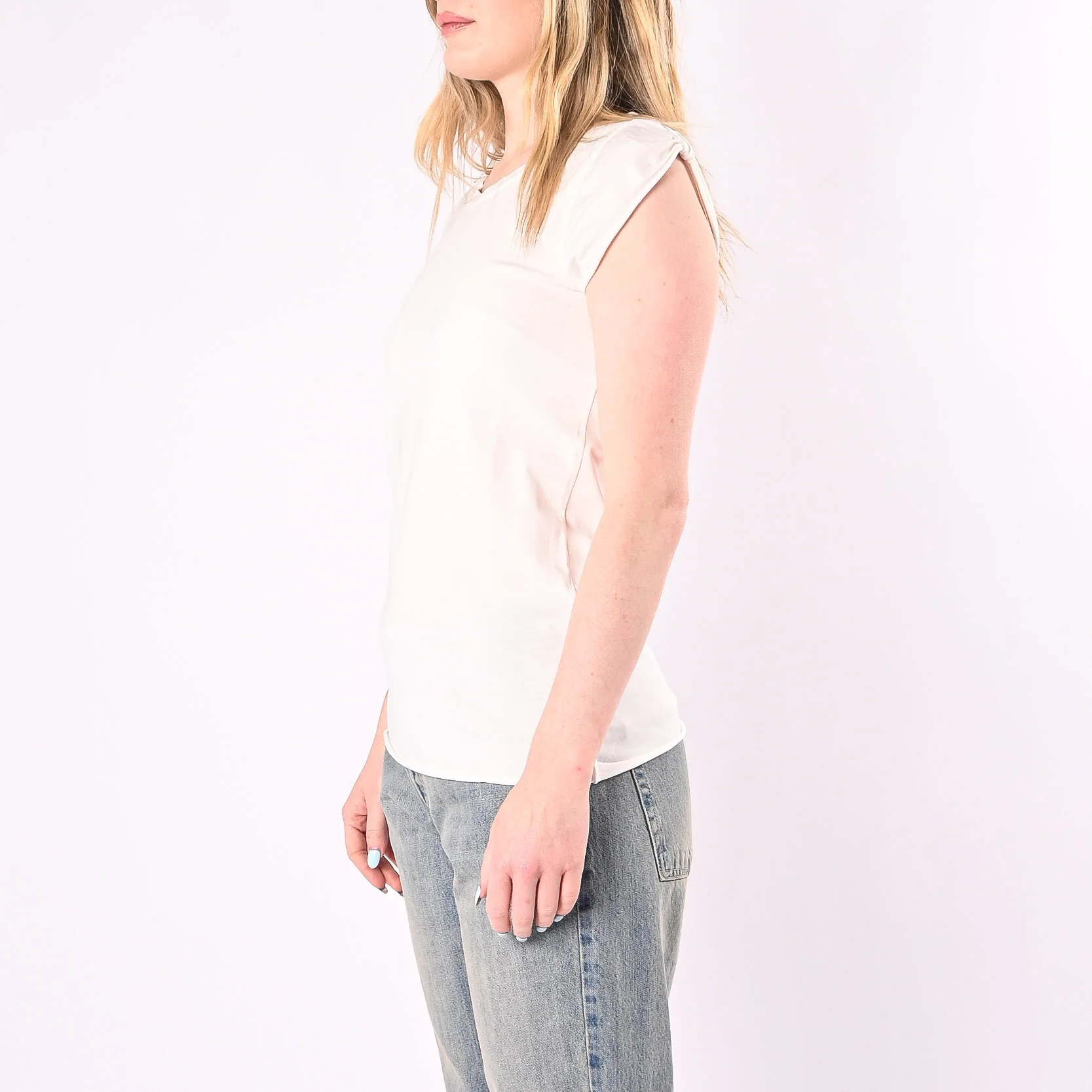 VICOLO - T-SHIRT GIROCOLLO MANICA ALETTA ART. UAB0323/N - NATURALE - Image 3