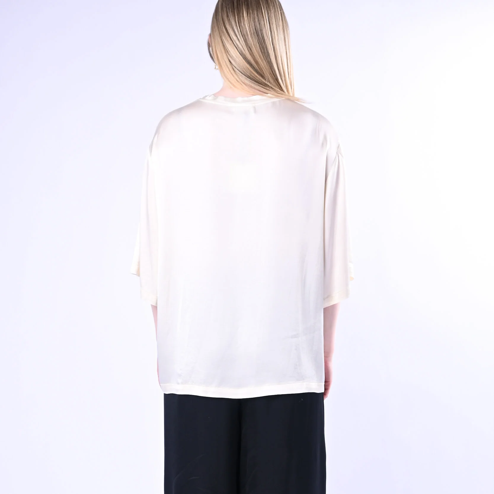 VICOLO - T-SHIRT OVER IN VISCOSA ART.TAB0081/B - BURRO - Image 4