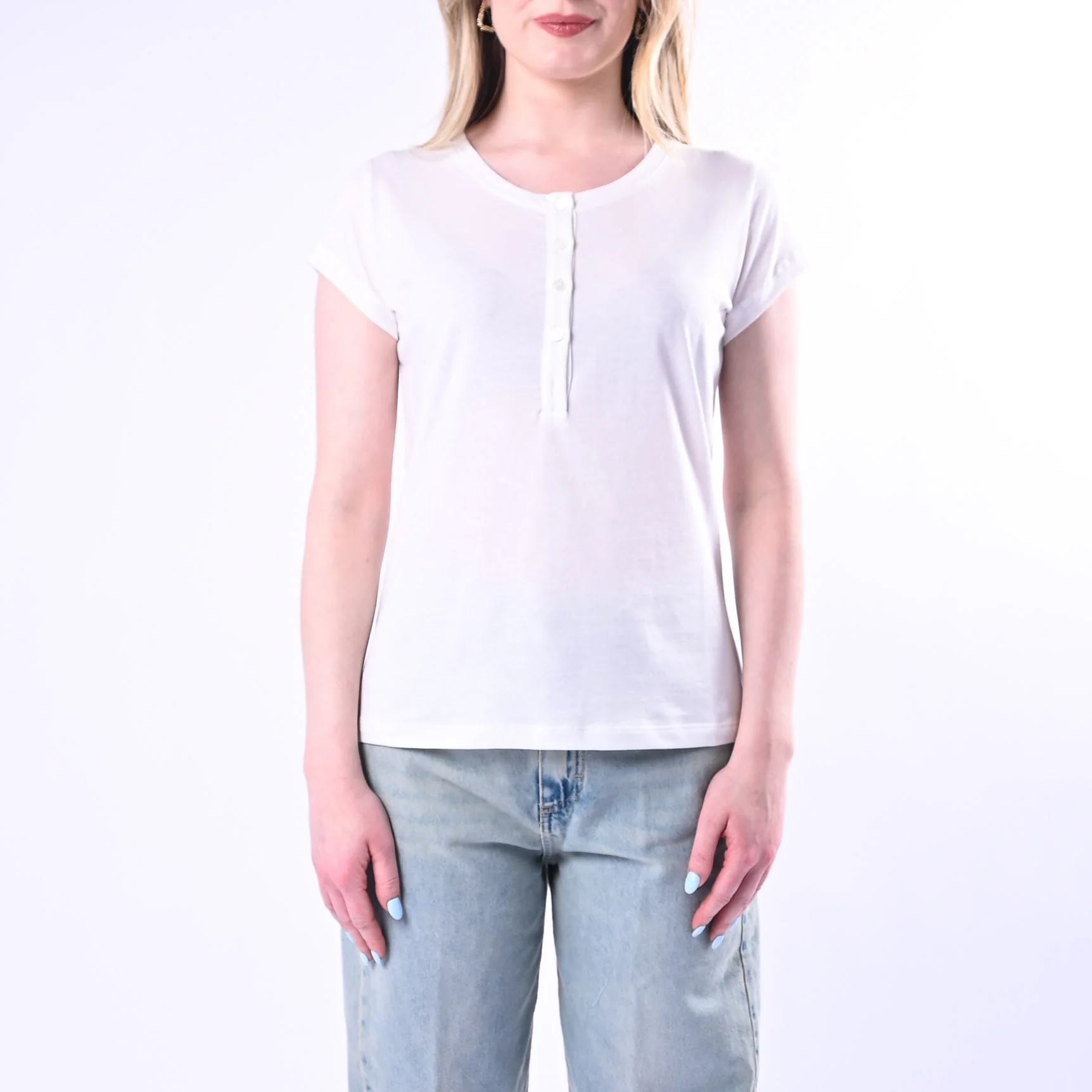 VICOLO - T-SHIRT SERAFINO MANICA CORTA ART.UAB0309/N - NATURALE - Image 2