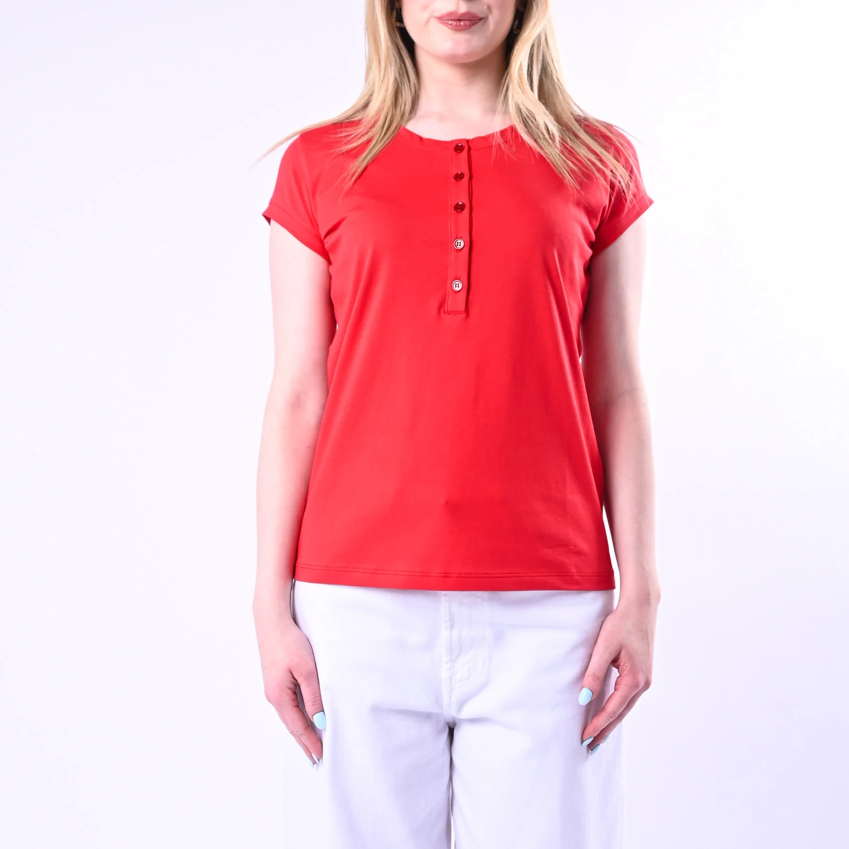 VICOLO - T-SHIRT SERAFINO MANICA CORTA ART.UAB0309/R - ROSSO - Image 2