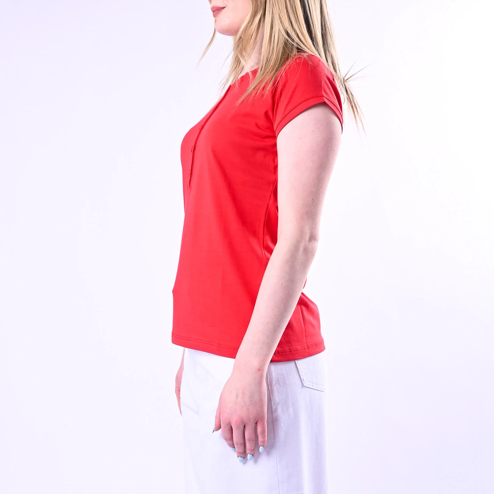 VICOLO - T-SHIRT SERAFINO MANICA CORTA ART.UAB0309/R - ROSSO - Image 3