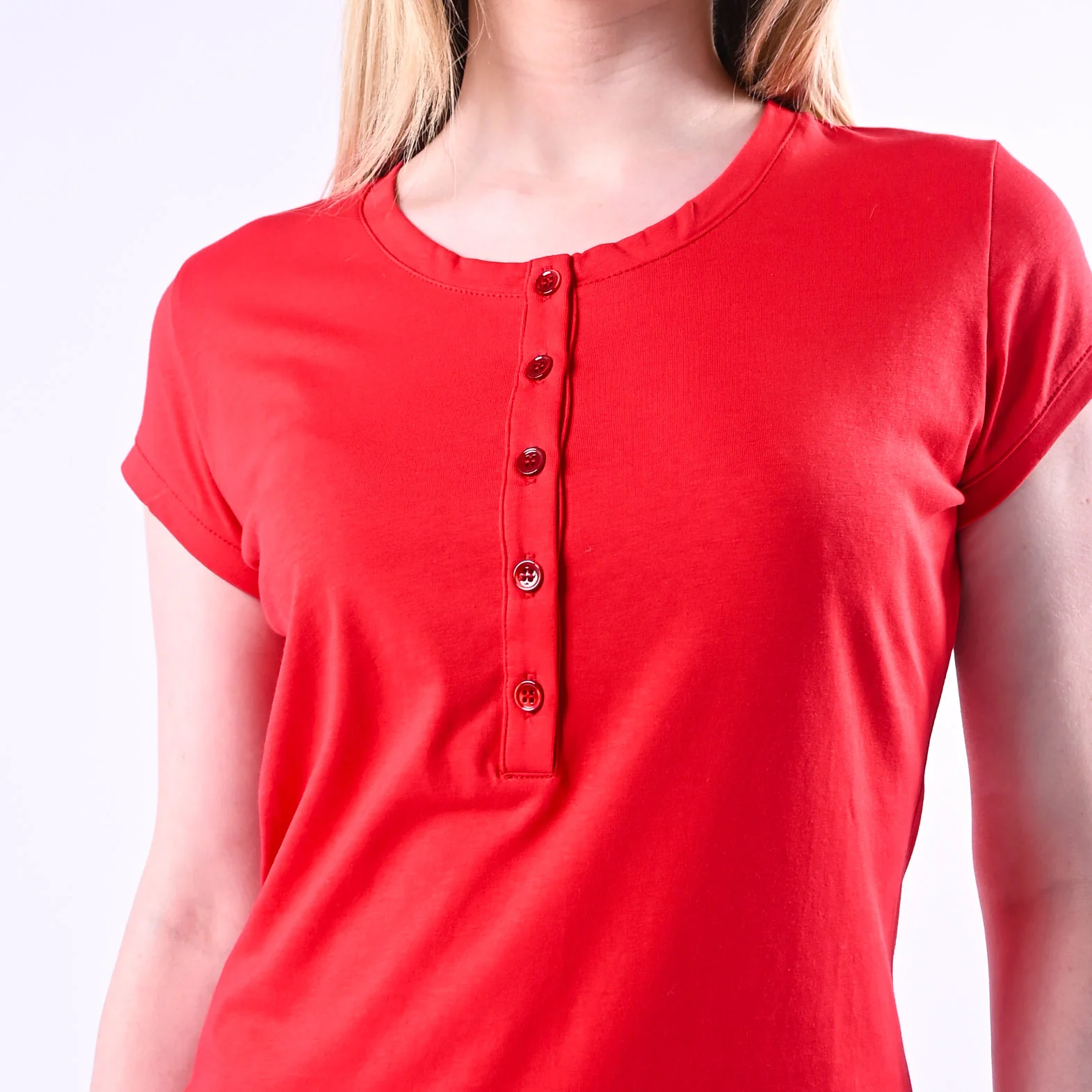 VICOLO - T-SHIRT SERAFINO MANICA CORTA ART.UAB0309/R - ROSSO - Image 5